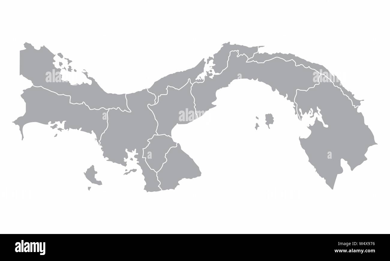 Panama Regionen Karte Stock Vektor