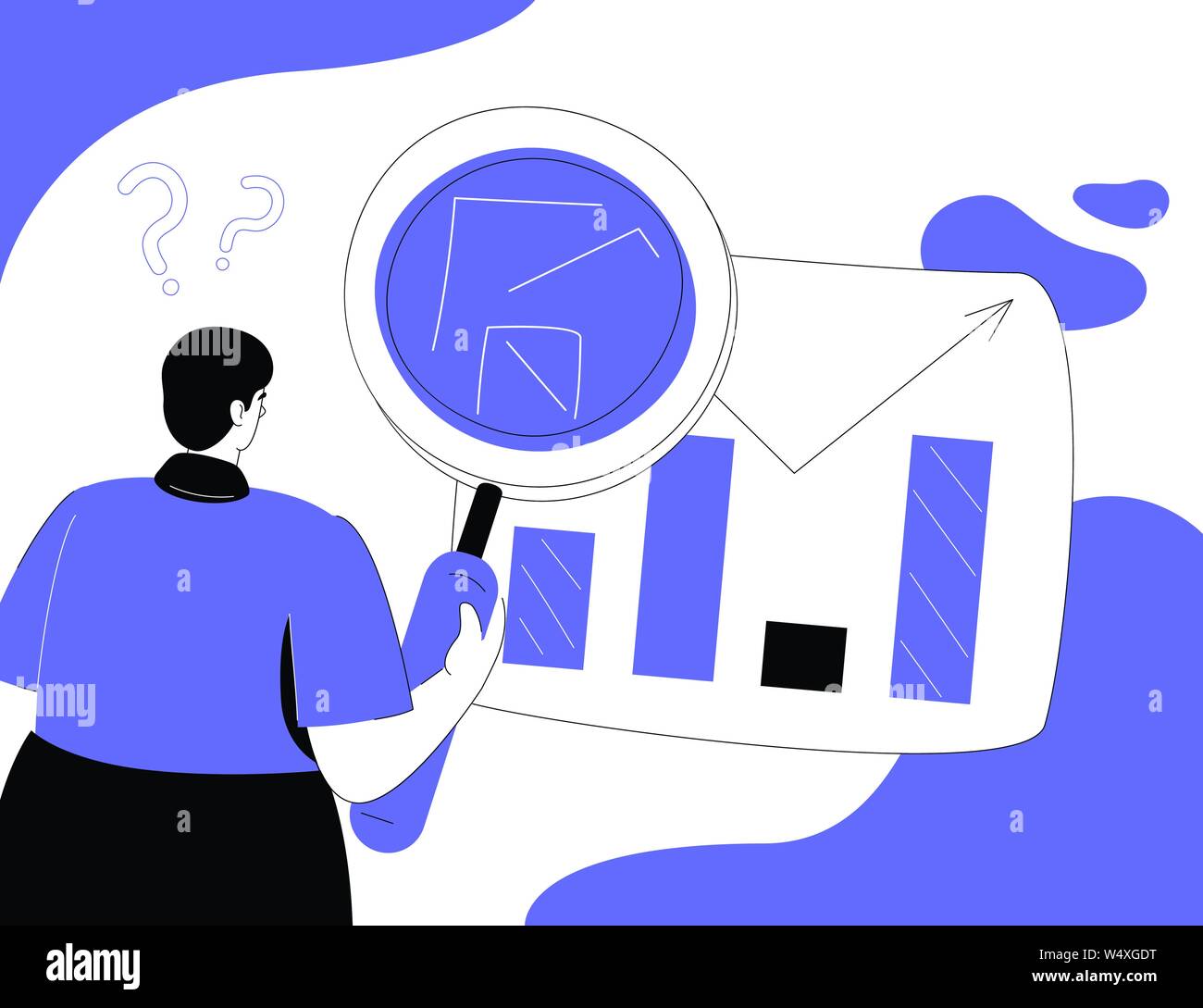 Datenanalyse - flaches design Stil bunte Illustration Stock Vektor