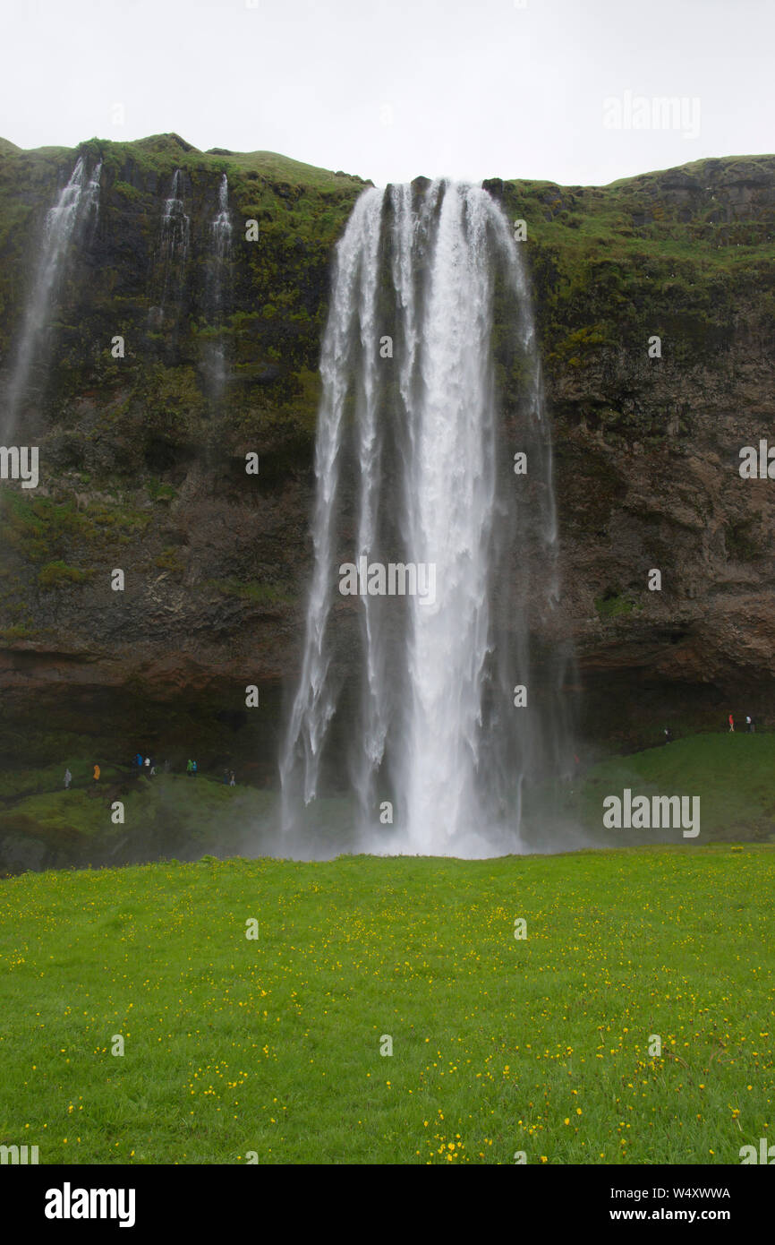 Wasserfall Seljalandsfoss, Island Stockfoto