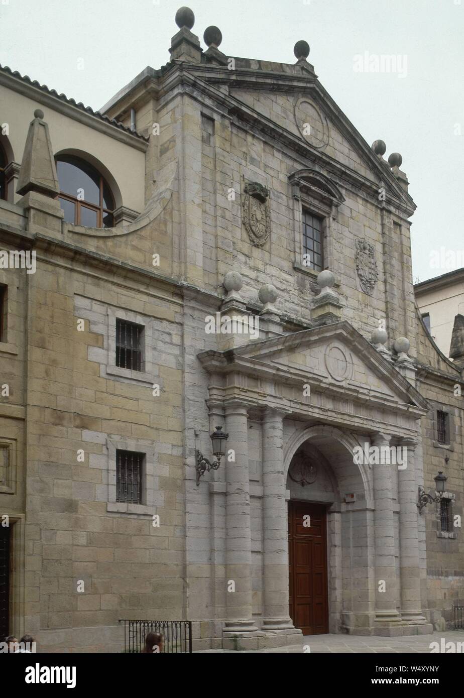 IGLESIA STOS JUANES - FACHADA BARROCA. Lage: IGLESIA DE LOS SANTOS JUANES. Biskaya. Spanien. Stockfoto