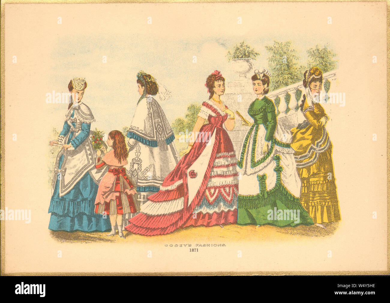 Godey's Moden 1871 Stockfoto