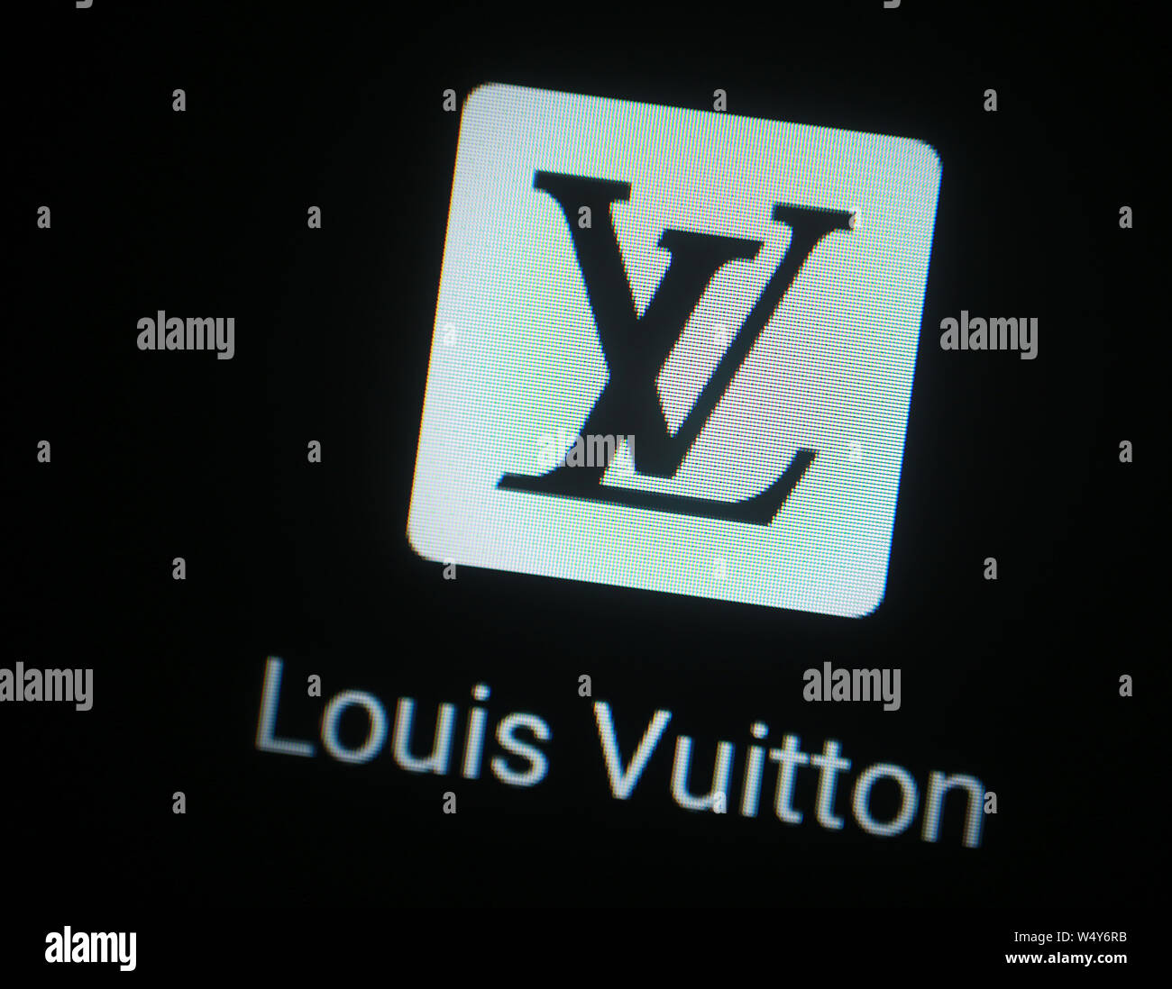 Louis Vuitton Symbol für die Anwendung auf dem Computer angezeigt Stockfoto