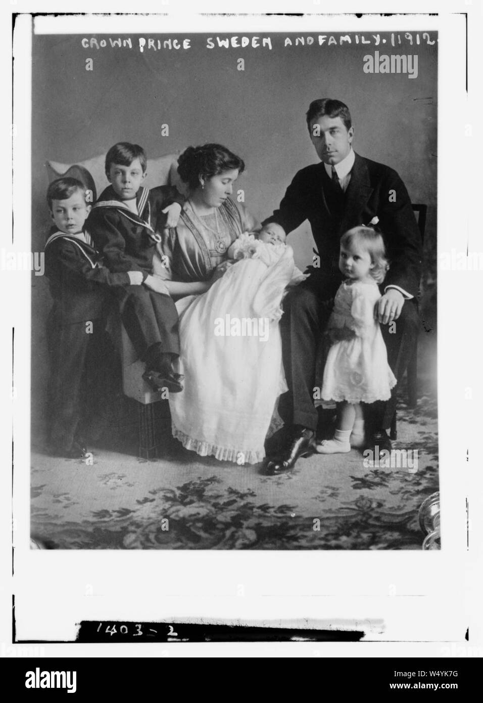 Kronprinz von Schweden und Familie Stockfoto