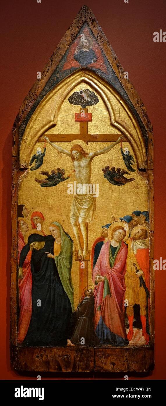 Kreuzigung von Jacopo del Casentino, Italienisch, 1330 s, Tempera auf Holz Tafel - Stockfoto