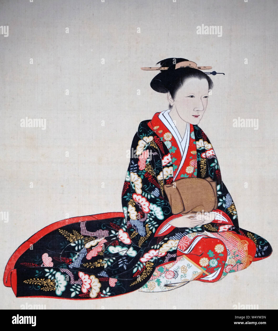 Portrait von Tanshuku (Adlige), von Maruyama Okyo, Farbe auf Seide, Edo Periode, 18. Jahrhundert Stockfoto