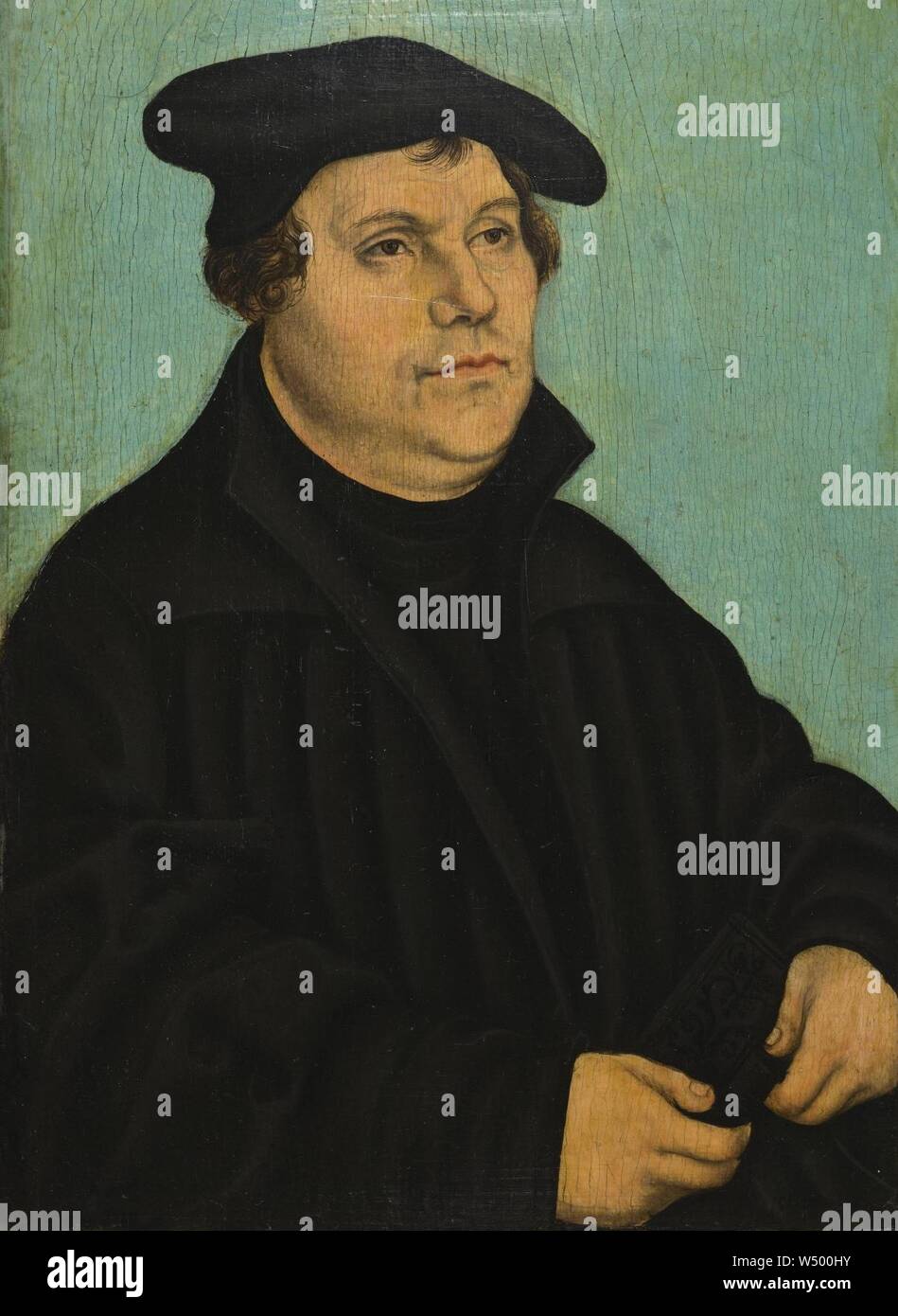 Lucas Cranach (I) - bildnis Martin Luthers 1532 (Eremitage). Stockfoto