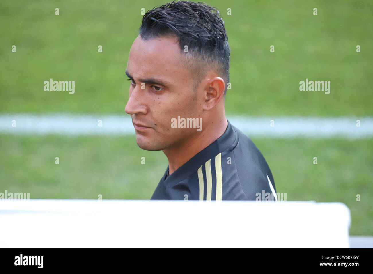 East Rutherford, United States. 25. Juli, 2019. Navas von Real Madrid während des Trainings an MetLife Stadium in der Stadt East Rutherford am Donnerstag, 25. Das team Gesichter Atletico Madrid morgen für den Internationalen Champions Cup. Credit: Brasilien Foto Presse/Alamy leben Nachrichten Stockfoto