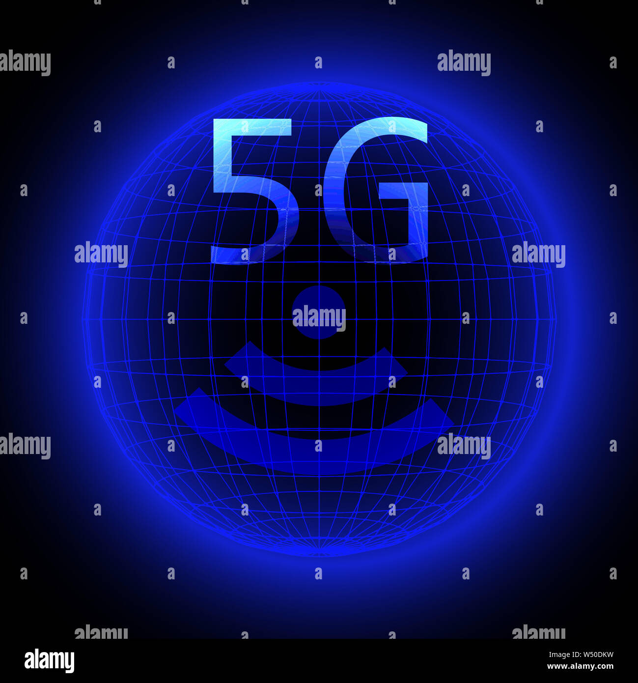 5G Wireless network internet mobile Konzept. 5 G Telecommunication Standard ist die fünfte Generation Mobilfunknetz Technologie Stockfoto