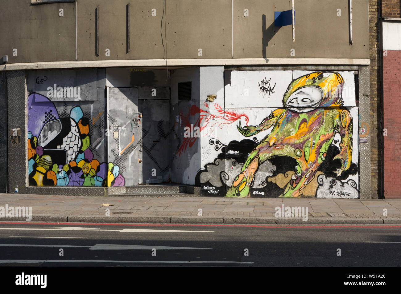 Street Art, Great Eastern Street, London, EC2, Großbritannien Stockfoto