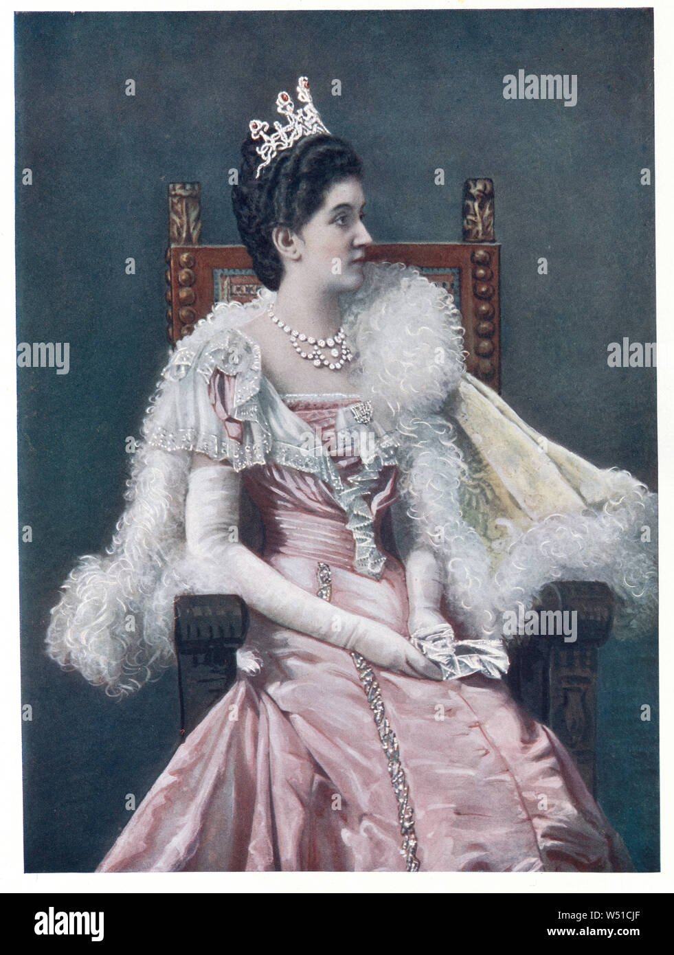 Prinzessin Elena von Montenegro, oder häufiger als Königin Elena von Italien bekannt war die Tochter des Königs Nikolaus I. von Montenegro und seine Frau, Milena Vukotić. Als Frau von Victor Emmanuel III. von Italien, wurde sie Königin von Italien von 1900 bis 1946 Stockfoto