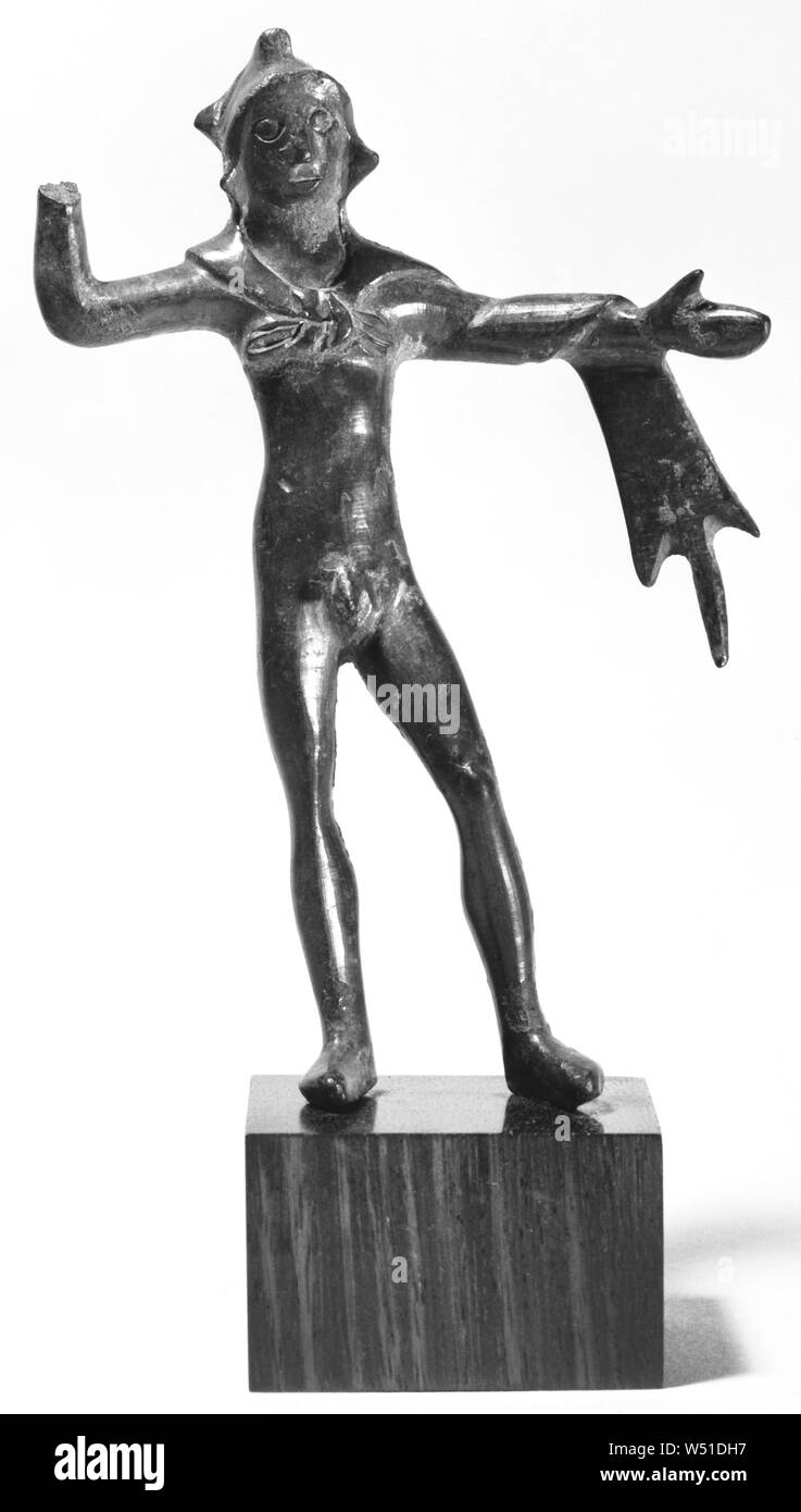 Statuette der Hercle, Unbekannt, Etrurien, 4.- 3.Jahrhundert v. Chr., Bronze, 11 cm (4 5/16 Zoll Stockfoto