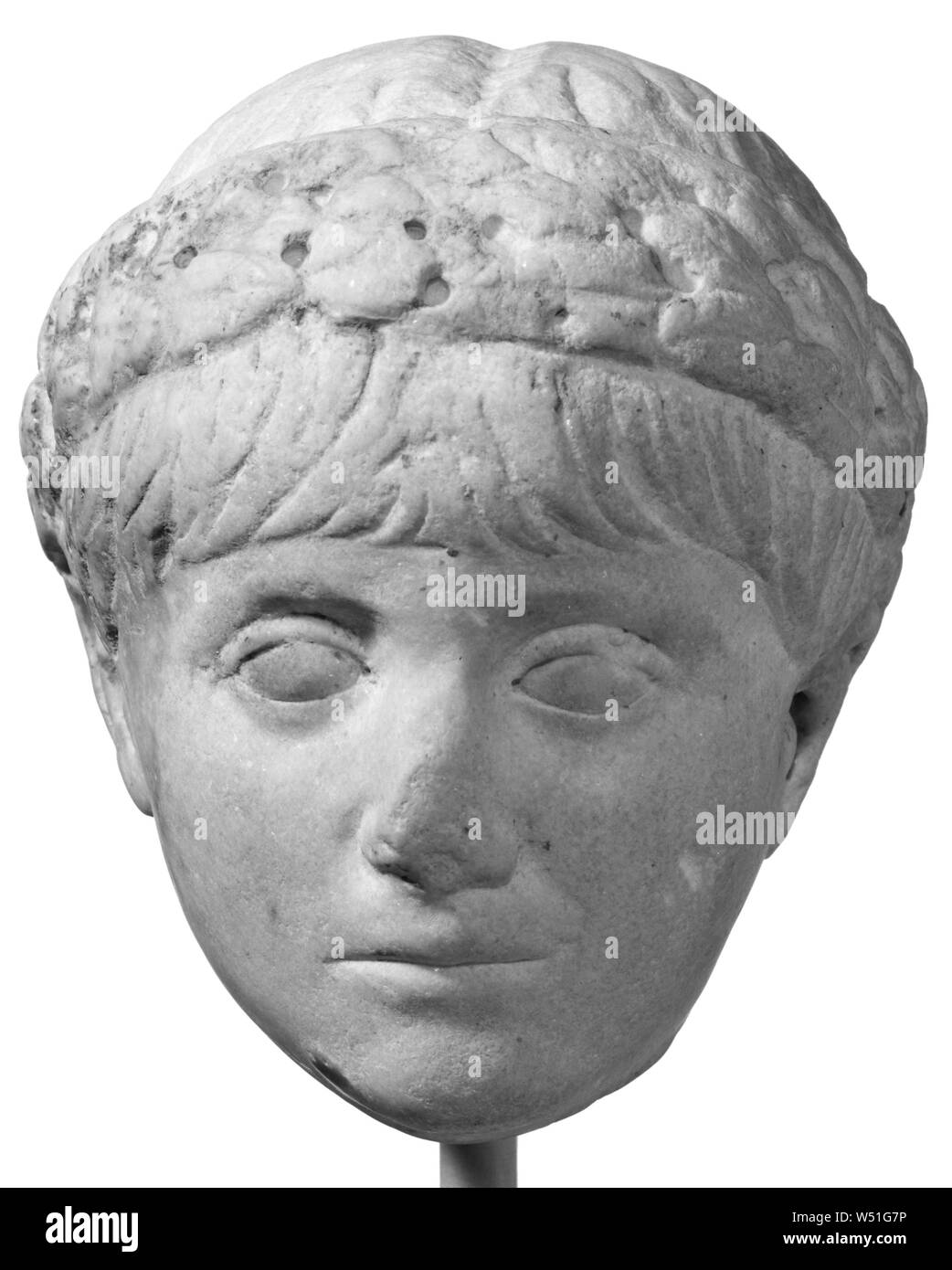 Römische Portrait Kopf, Unbekannt, 1. Jahrhundert, Marmor, 16,5 cm (6 1/2 in. Stockfoto