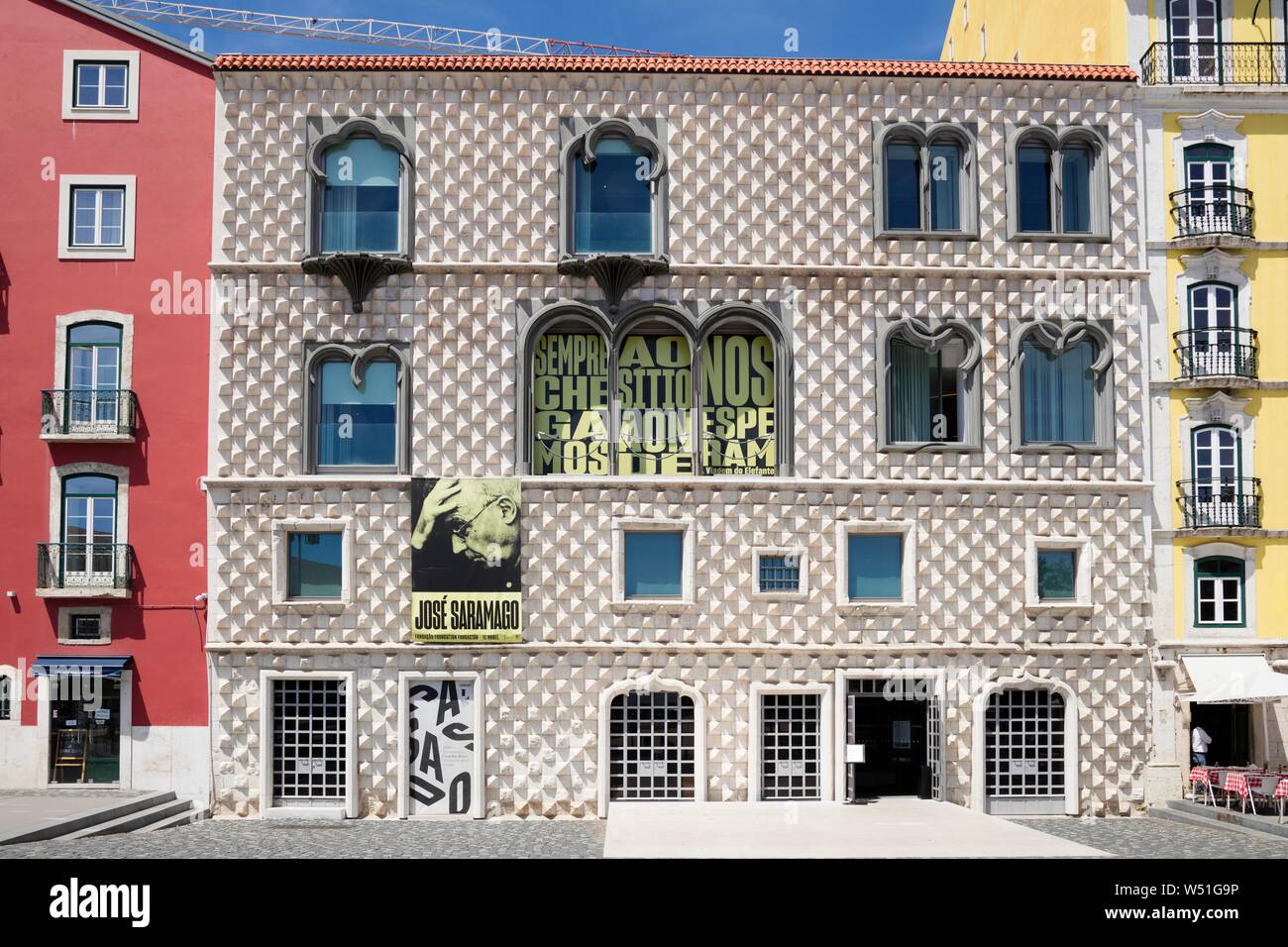 Casa Dos Bicos, Jose Saramago Stiftung, Museum Lissabon, Lissabon, Portugal Stockfoto