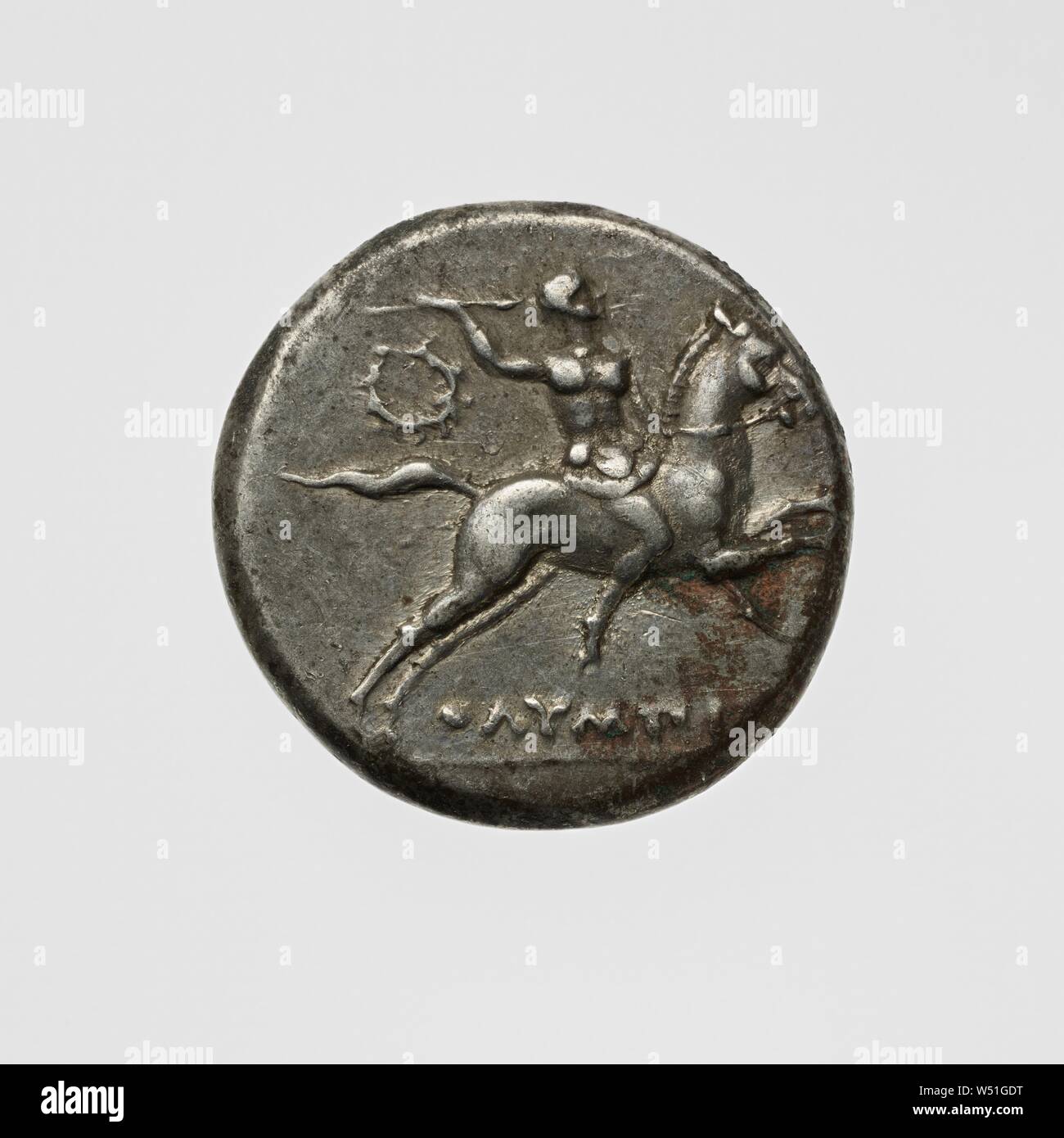 Stater, Unbekannt, Tarentum (Taras), Süditalien, 235 - 228 v. Chr., Silber, 0.0064 kg (0,0141 lb Stockfoto