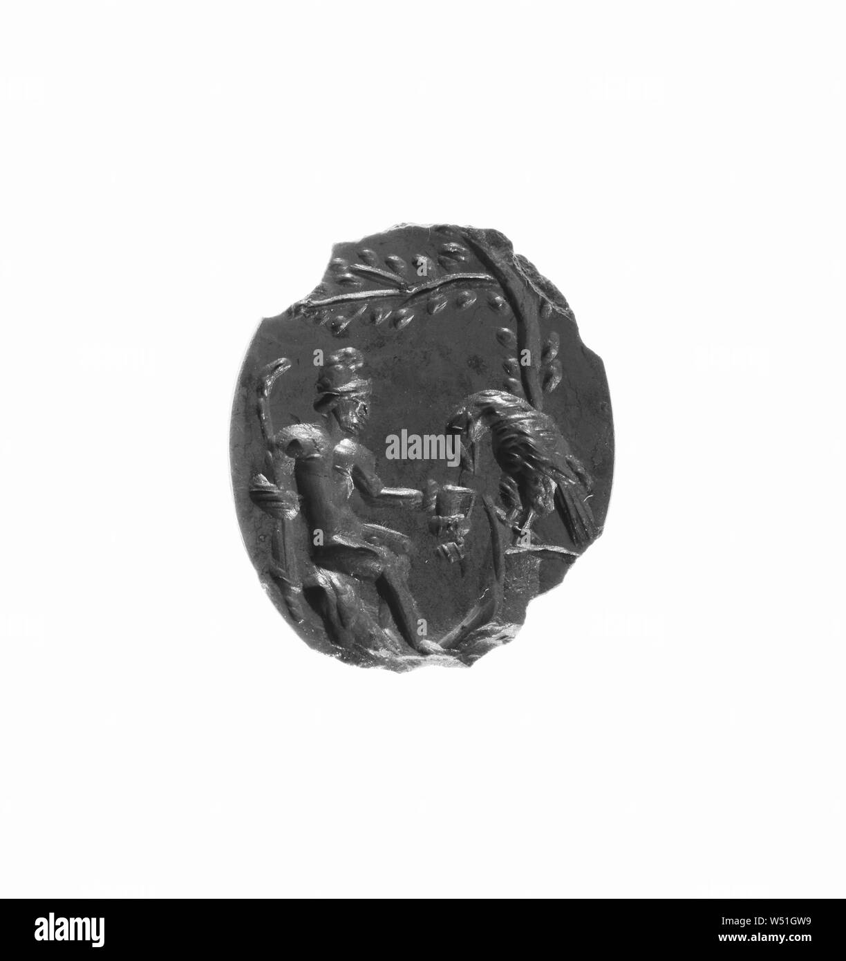 Gravierten Edelstein, Unbekannt, 2. Jahrhundert n. Chr., roter Jaspis, 1,6 × 1,4 × 0,3 cm (5/8 x 9/16 x 1/8 in. Stockfoto