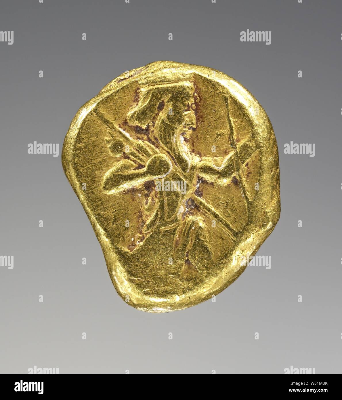 Daric, Unbekannt, Persien, 500-400 v. Chr., Gold, 0.0183 0.0083 kg (lb Stockfoto