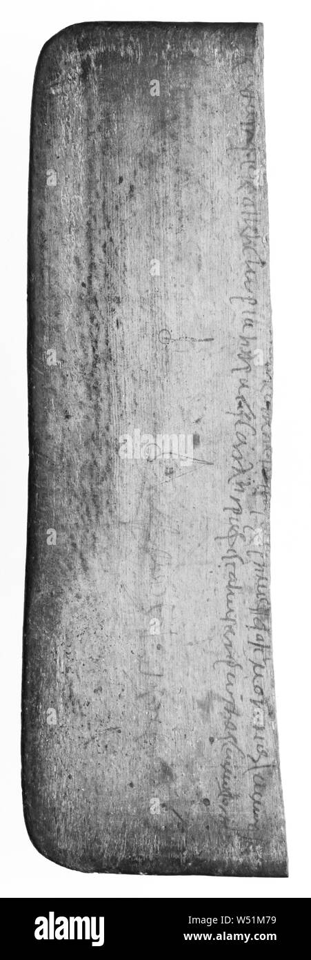Tablet mit griechischer Inschrift, Unbekannt, Ägypten, 474, Holz, 27 cm (10 5/8 in Stockfoto