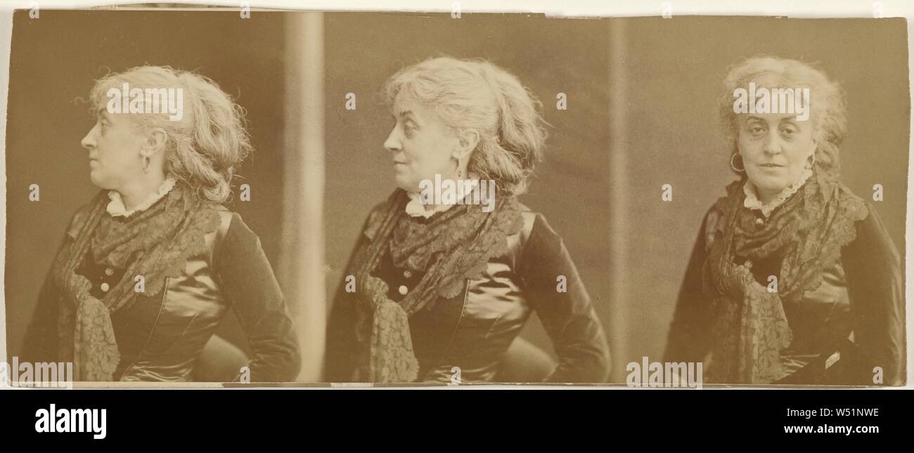 Mme Ernestinische Nadar, Nadar, Gaspard Felix Tournachon (Französisch, 1820-1910), 1880-1883, Eiweiß Silber drucken, 8,7×21 cm (3 5/6 x 8 1/4 Zoll Stockfoto