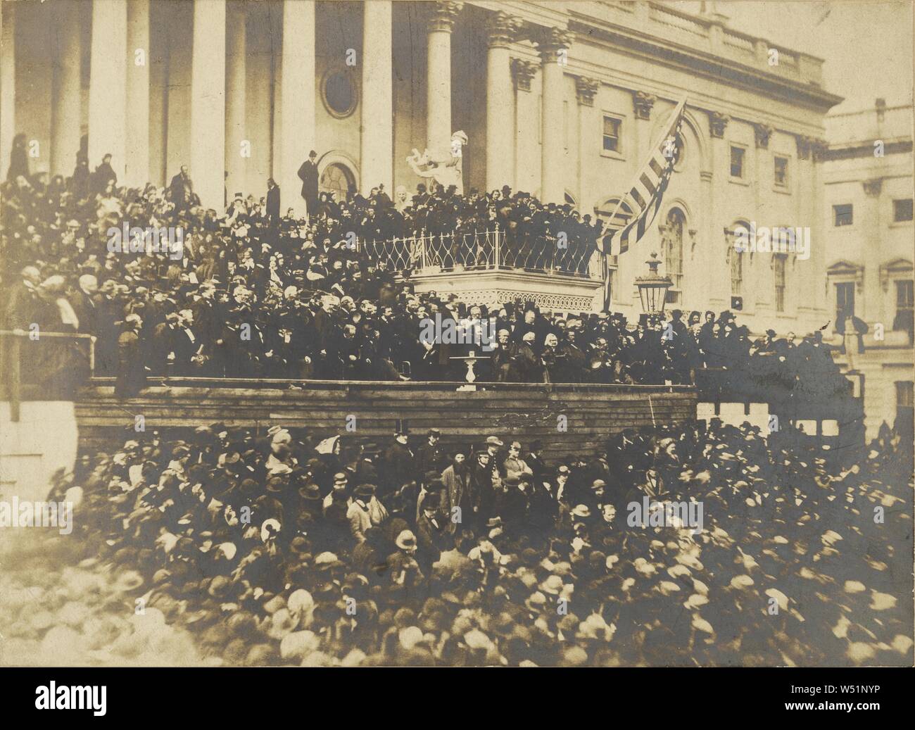 Lincoln's 2.Einweihung, Clarence Dodge (Amerikanische , USA, 1860), Washington, D.C., USA, 4. März 1865 negativ, drucken Sie ca. 1900, Silbergelatineabzug, 17,8 × 24,5 cm (7 x 9 5/8 Zoll Stockfoto