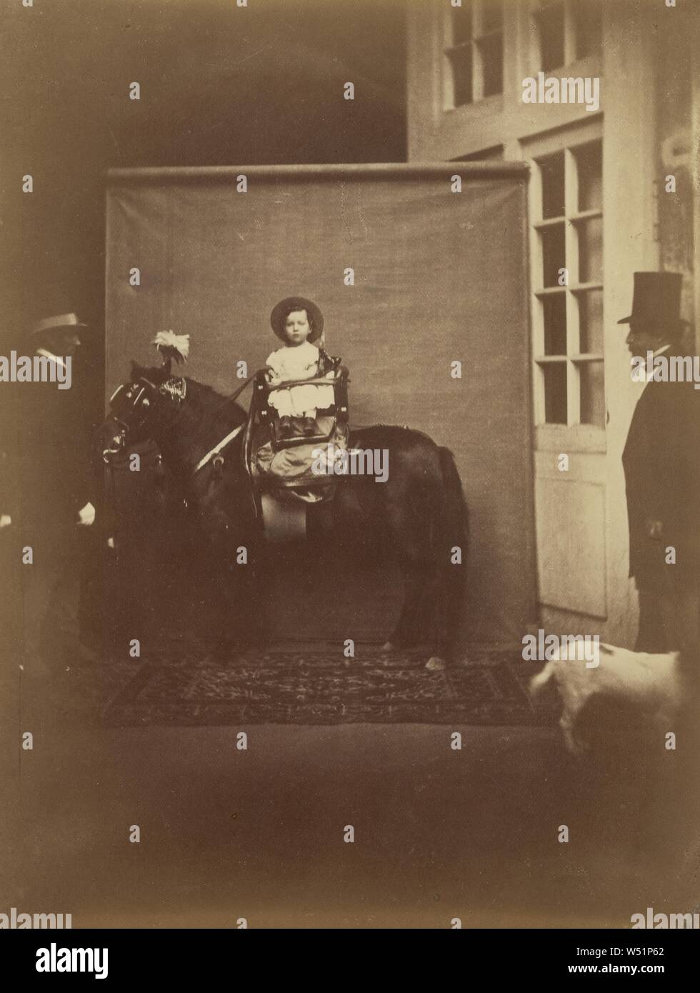 Napoleon III. und der kaiserliche Prinz, Pierre Louis Pierson (Französisch, 1822-1913), über 1859, Eiweiß silber Drucken aus einem nassen Collodium Glas negative, 21 × 16 cm (8 1/4 x 6 5/16 Zoll Stockfoto