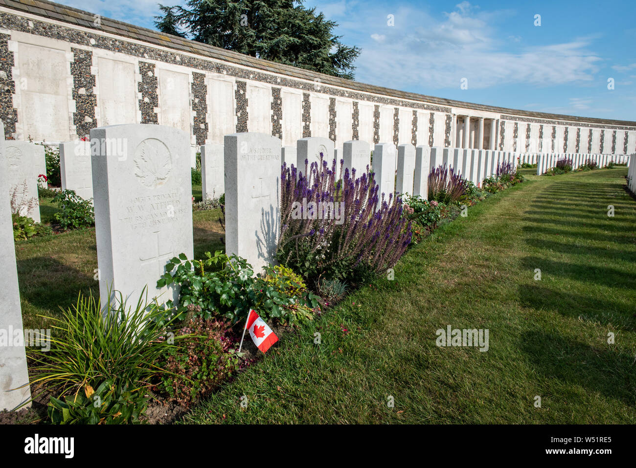 4900. Passendale. Tyne Cot Friedhof vlakbij Ieper, ist De grootste Commonwealth begraafplaats op het vasteland en ook de belangrijkste getuige van de Stockfoto