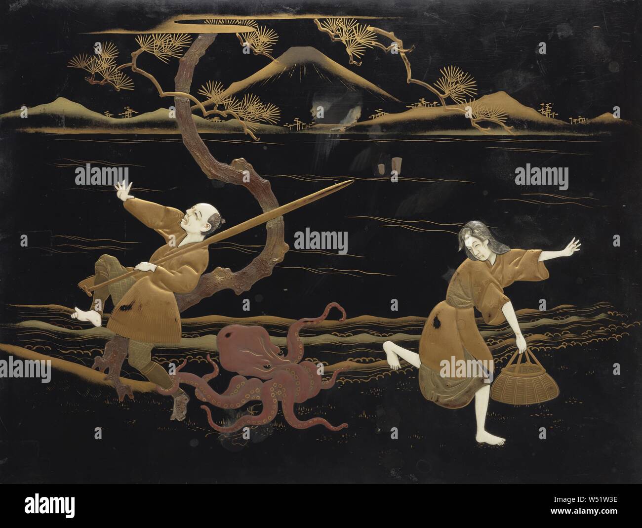 Album. (Spine (Titel) japanisches Album: Portraits, Gruppenbilder, Berufe und Ansichten, plus einige in Ceylon und Indien, Kusakabe Kimbei (Japanisch, 1841 - 1934 , 1880 - ca. 1912), Baron Raimund von Stillfried (Österreich, 1839 - 1911), Lala Deen Dayal (Indisch, 1844-1905), Charles T. Scowen (Englisch, 1852 - 1948), Unbekannt, Indien, 1870s - 1890s, Eiklar Silber drucken, meist von Hand gefärbt, Geschlossen: 27,3 × 36,9 × 7,6 cm (10 3/4 x 14 1/2 x 3 in Stockfoto