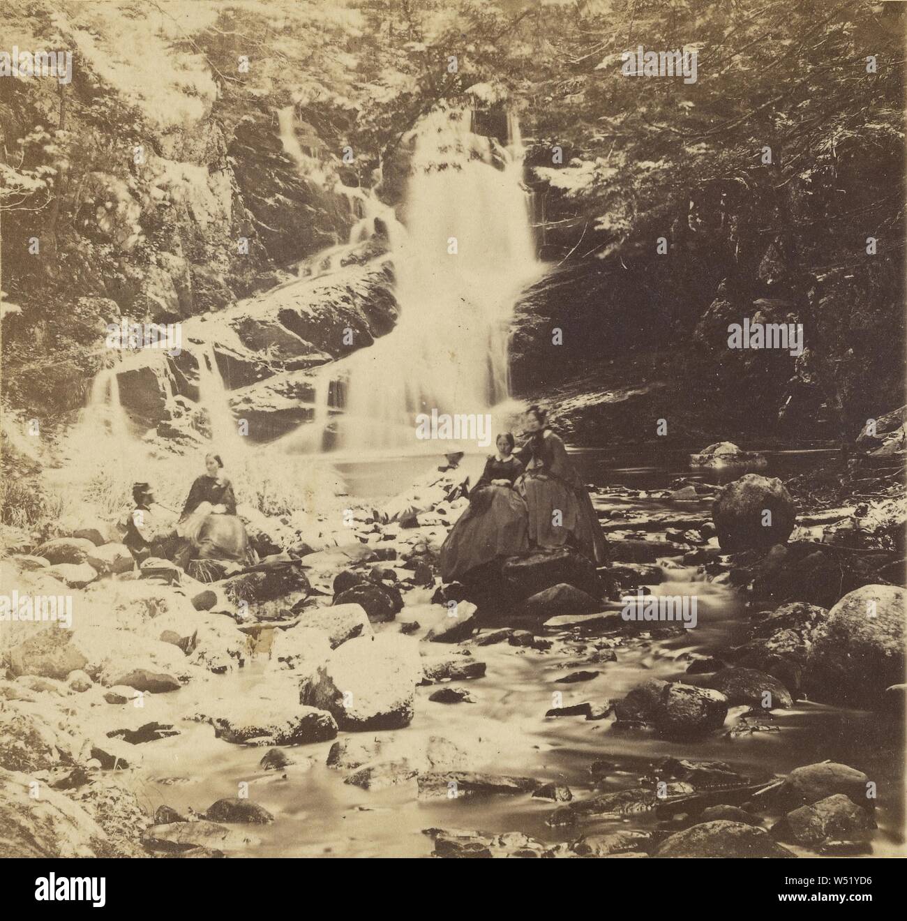 Die indische Fallen, gegenüber West Point., Edward Anthony (American, 1818 - 1888), 1860-1862, Eiweiß silber Drucken Stockfoto