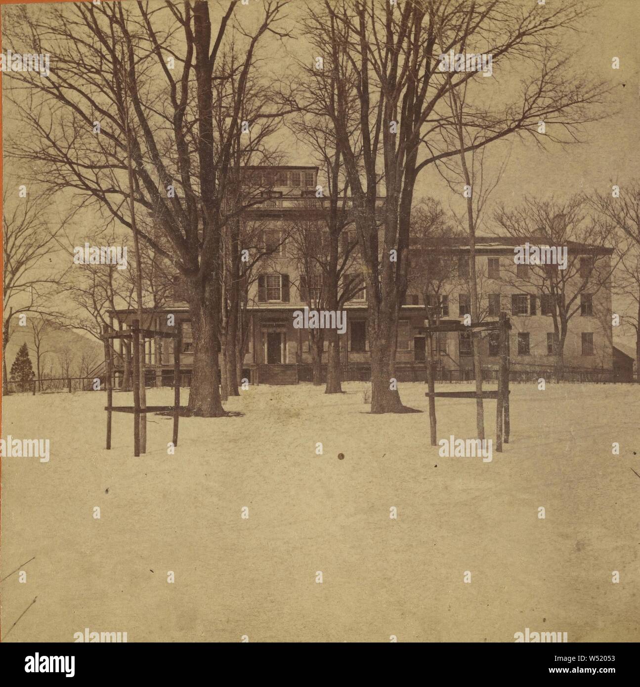Der Roe Hotel, West Point. Winter, Edward und Henry T. Anthony & Co (American, 1862-1902), 1864-1868, Eiweiß silber Drucken Stockfoto