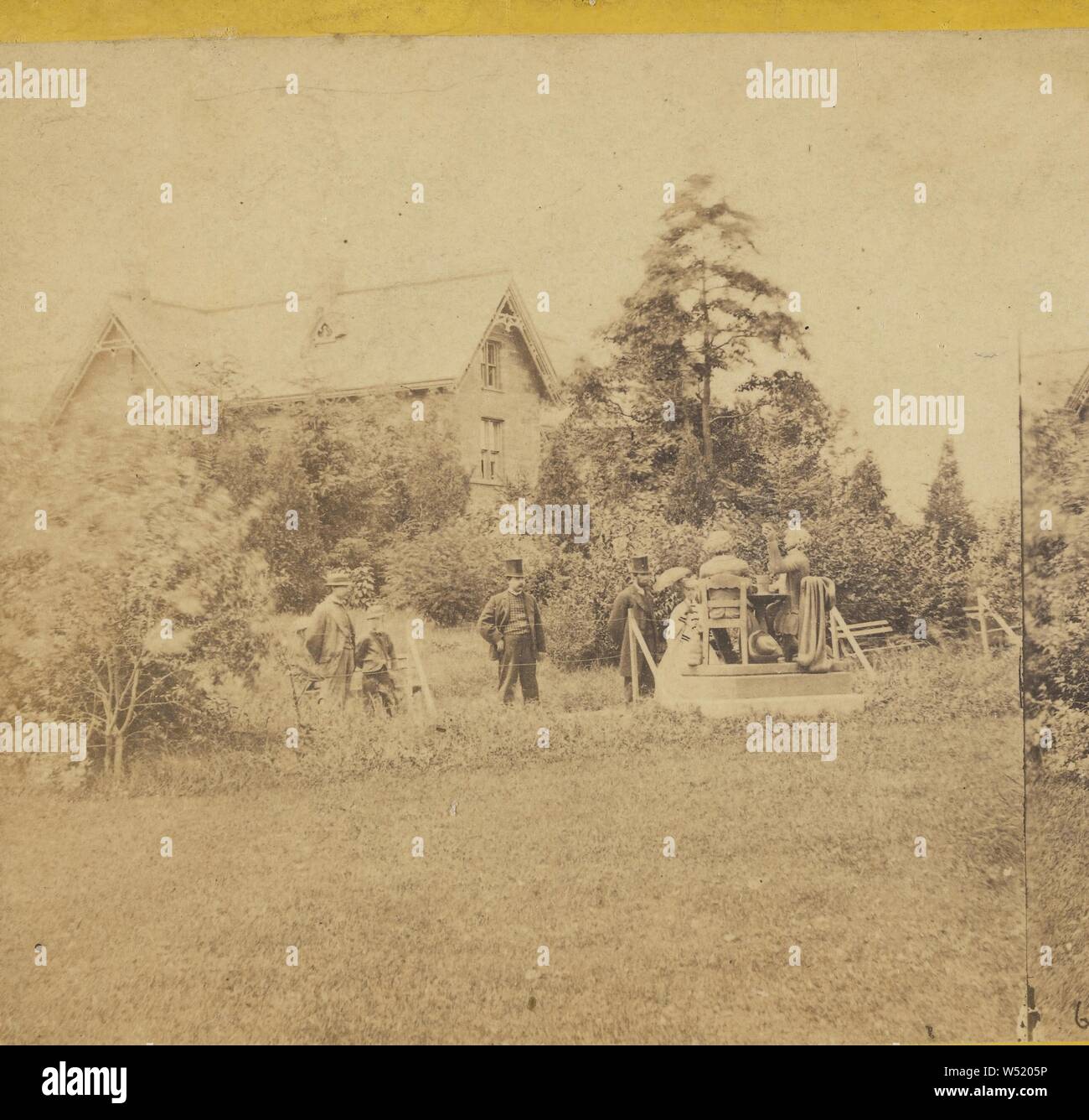 Tam O'Shanter und Sauter Johnny. Center Park, N.Y., Unbekannten, amerikanischen, ca. 1869, Eiweiß silber Drucken Stockfoto