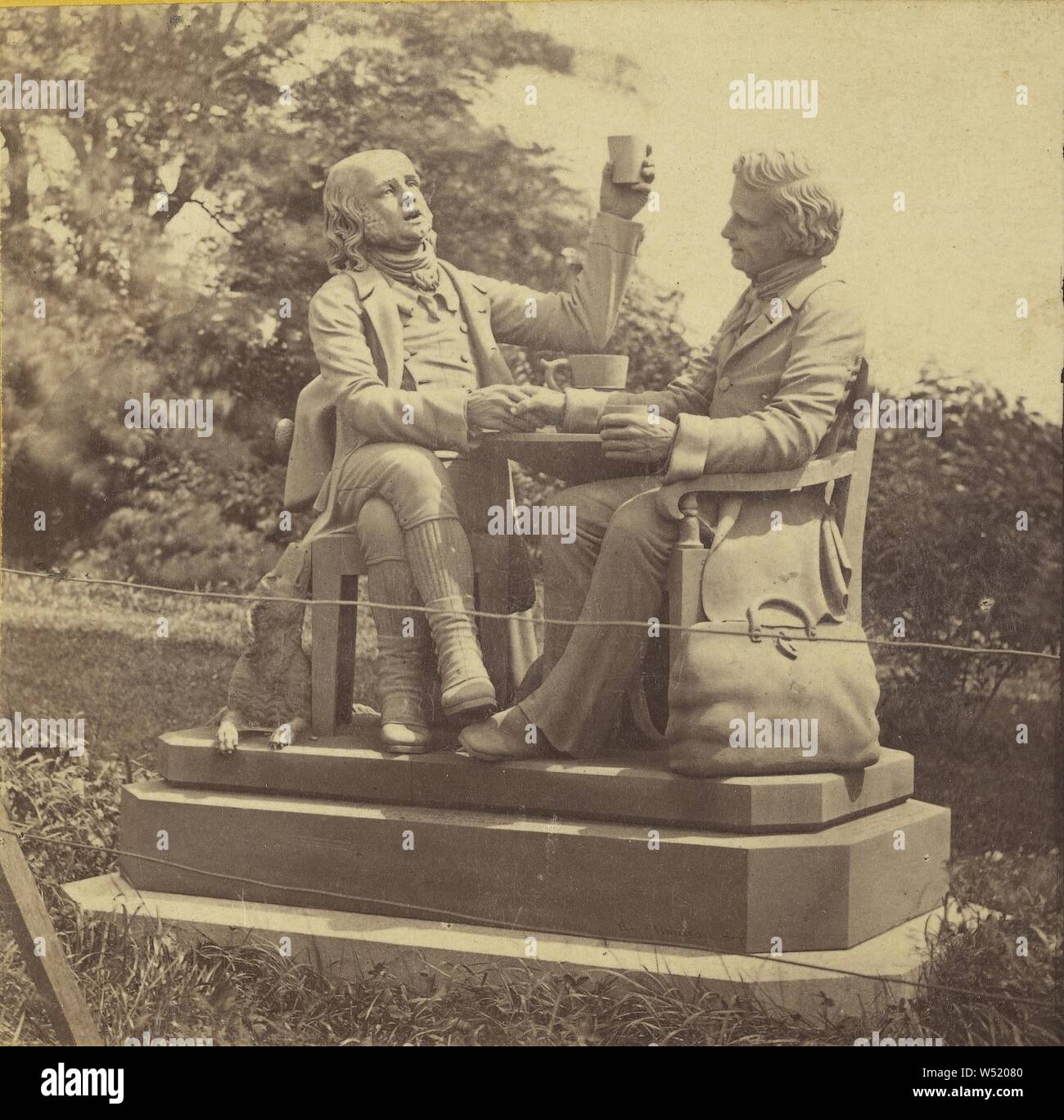 Central Park, New York. Tam O'Shanter und Souter Johnnie, in der Nähe des Casino., Edward und Henry T. Anthony & Co (American, 1862-1902), 1863-1866, Eiweiß silber Drucken Stockfoto
