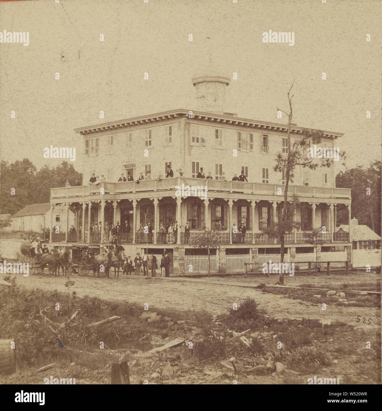Breite Top Mountain House. Auf dem Gipfel des breiten Top Mountain liegt im Herzen von.. Kohle Region Pennsylvania zentrale R.R., Edward und Henry T. Anthony & Co (American, 1862-1902), über 1869, Eiweiß silber Drucken Stockfoto