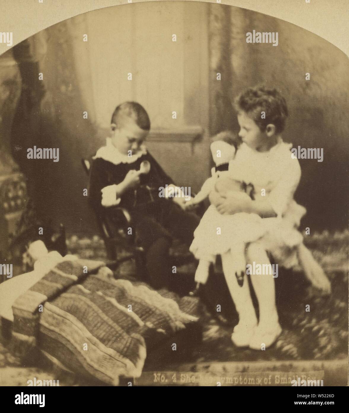 Sie hat die Symptome der Pocken., Edward und Henry T. Anthony & Co (American, 1862-1902), ca. 1870, Eiweiß silber Drucken Stockfoto