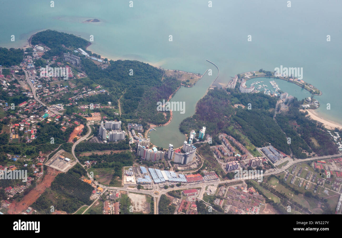Urban Küstenlinie in Port Dickson, Malaysia Stockfoto