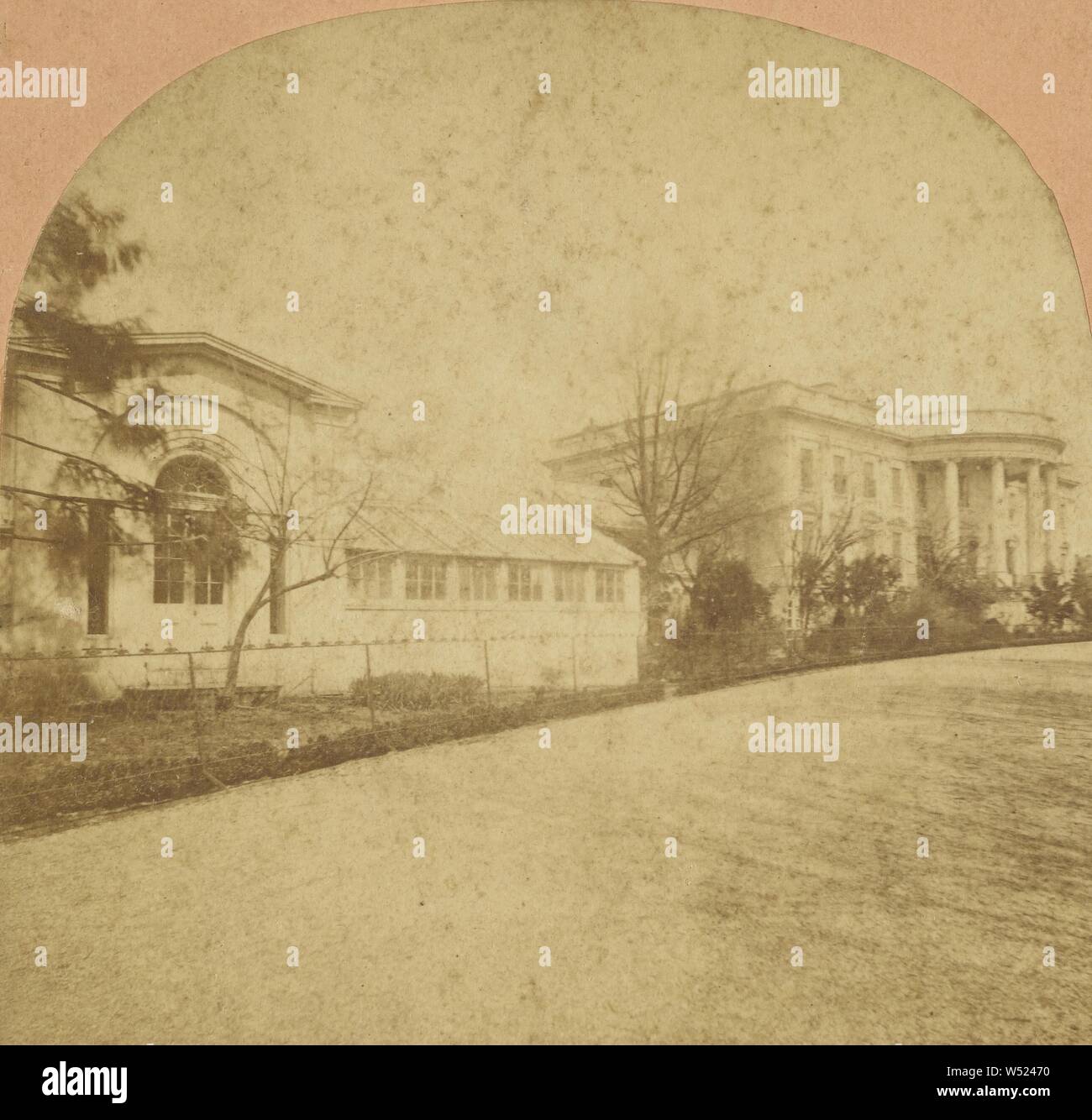 Der Präsident Haus, Bell & Bruder, 1869, Eiweiß silber Drucken Stockfoto