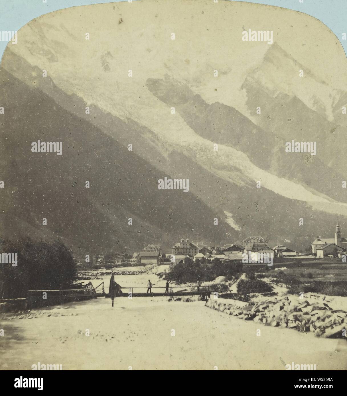 Chamounix et le Mont-Blanc., Adolphe Braun (Französisch, 1812-1877), 1865-1875, Eiweiß silber Drucken Stockfoto