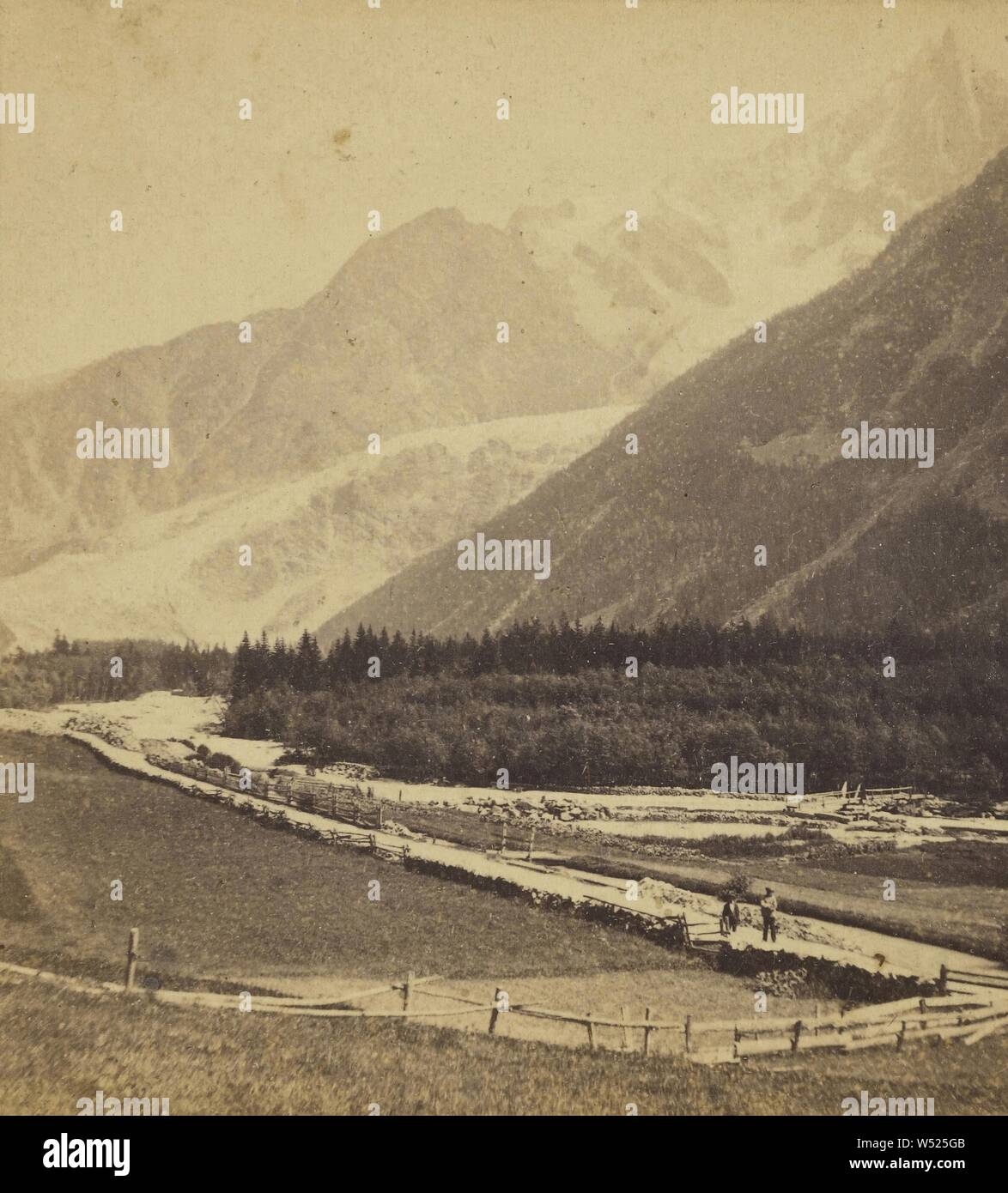 Vallee de Chamounix, Adolphe Braun (Französisch, 1812-1877), über 1865, Eiweiß silber Drucken Stockfoto
