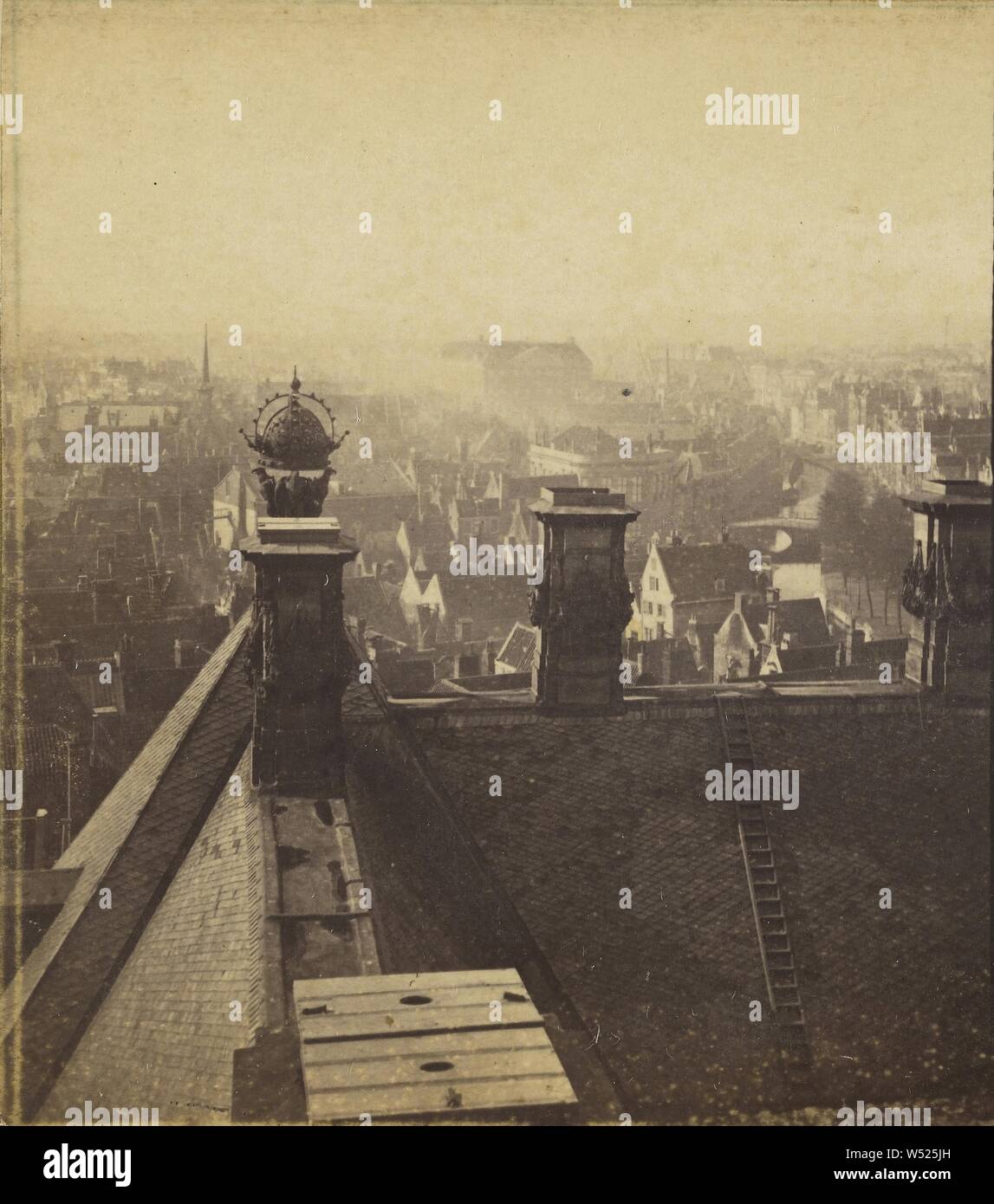 Amsterdam. Vue Panoramique, Hebeln de La Tour du Palais (nebenklägerin sud-ouest de la Ville)., Adolphe Braun (Französisch, 1812-1877), 1865-1875, Eiweiß silber Drucken Stockfoto