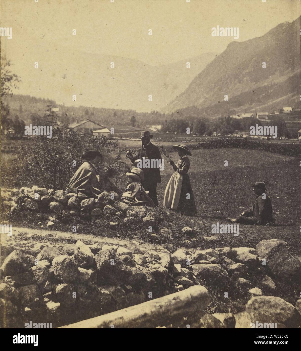 Vallee de Chamounix, Adolphe Braun (Französisch, 1812-1877), 1860-1863, Eiweiß silber Drucken Stockfoto