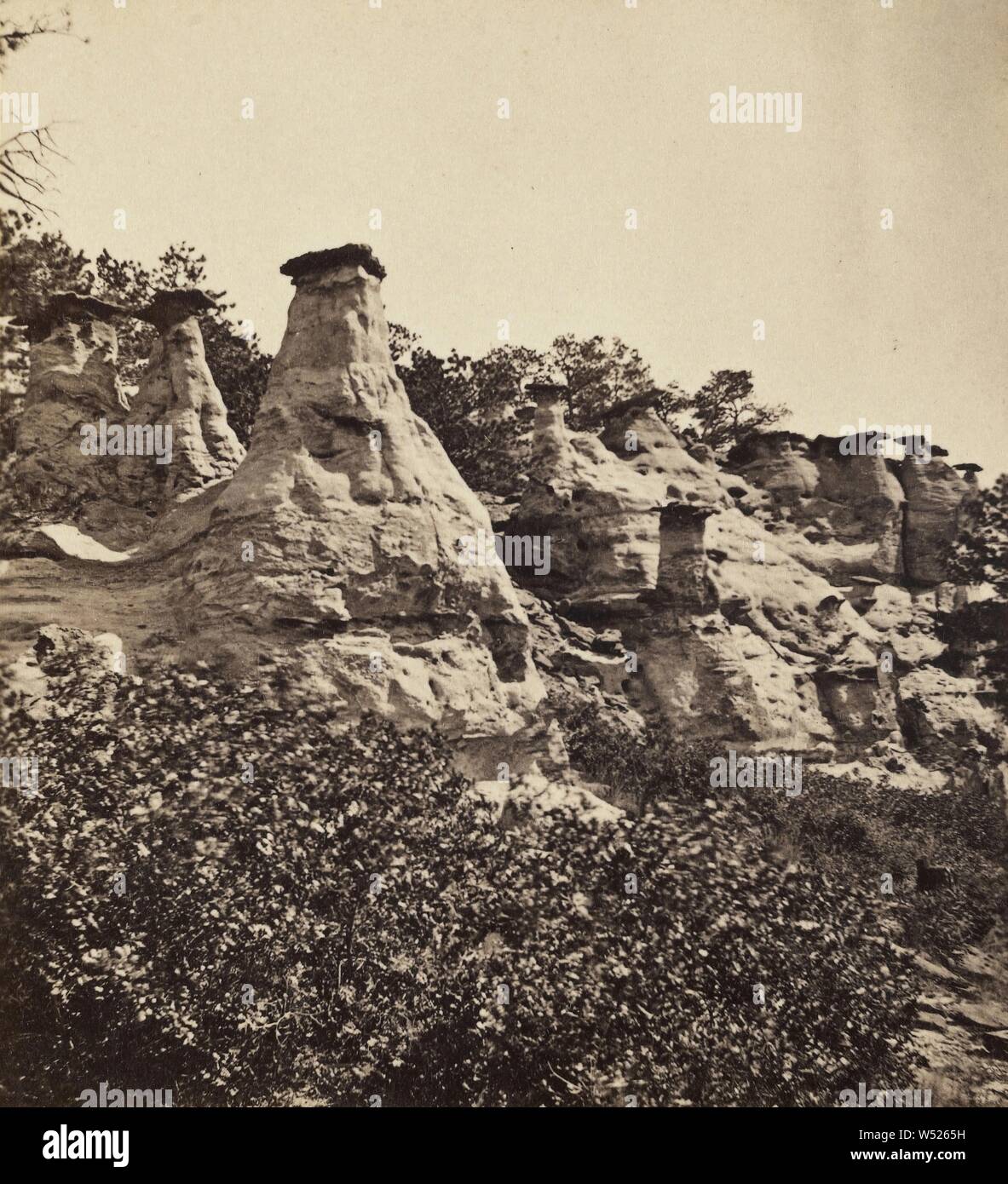 Das Pantheon. Colorado, Joseph Collier (Amerikanische, geboren in Schottland, 1836-1910), 1865-1870, Eiweiß silber Drucken Stockfoto