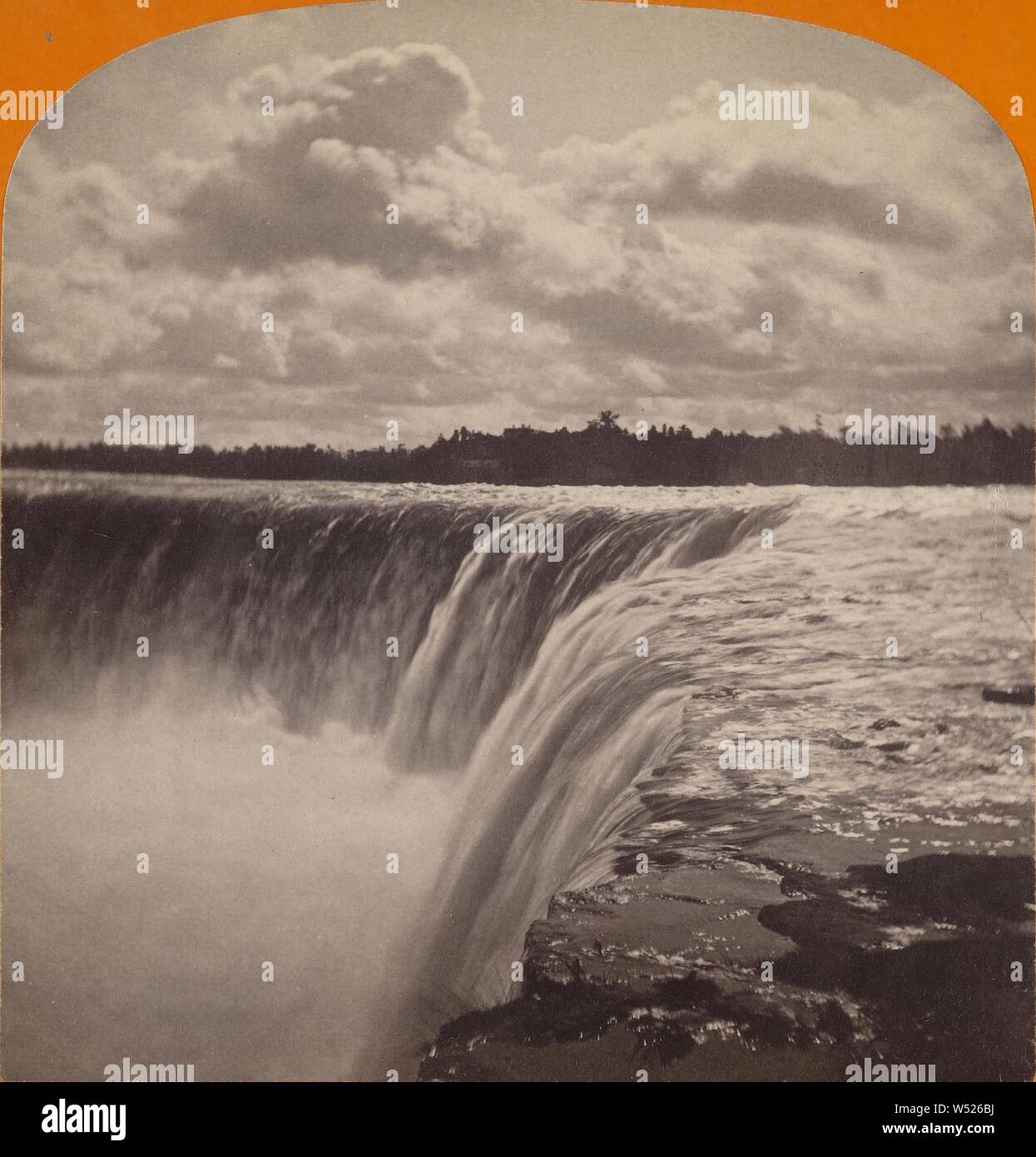 Horse Shoe Fall aus Kanada Niagara Falls, New York, George E. Curtis (USA, 1830 - 1910), ca. 1869, Eiweiß silber Drucken Stockfoto