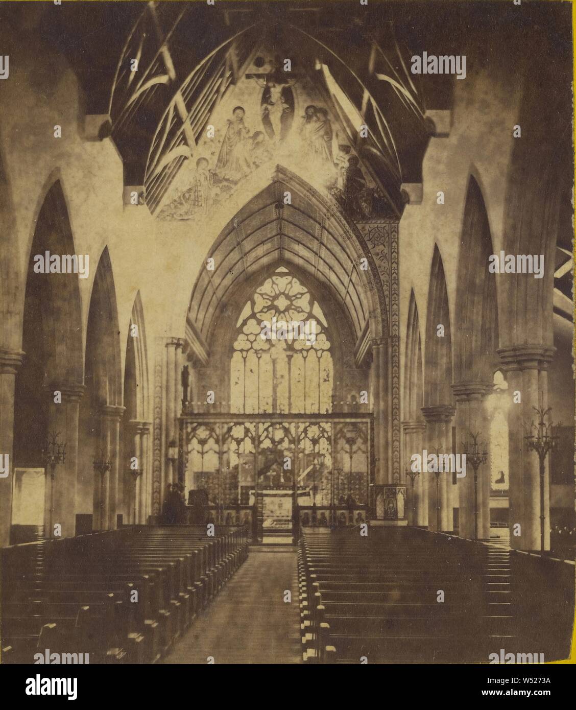 St. Paul's Kirche, West Street, Brighton, Edward Fox (Briten, aktive 1860s - 1880s), ca. 1866, Eiweiß silber Drucken Stockfoto