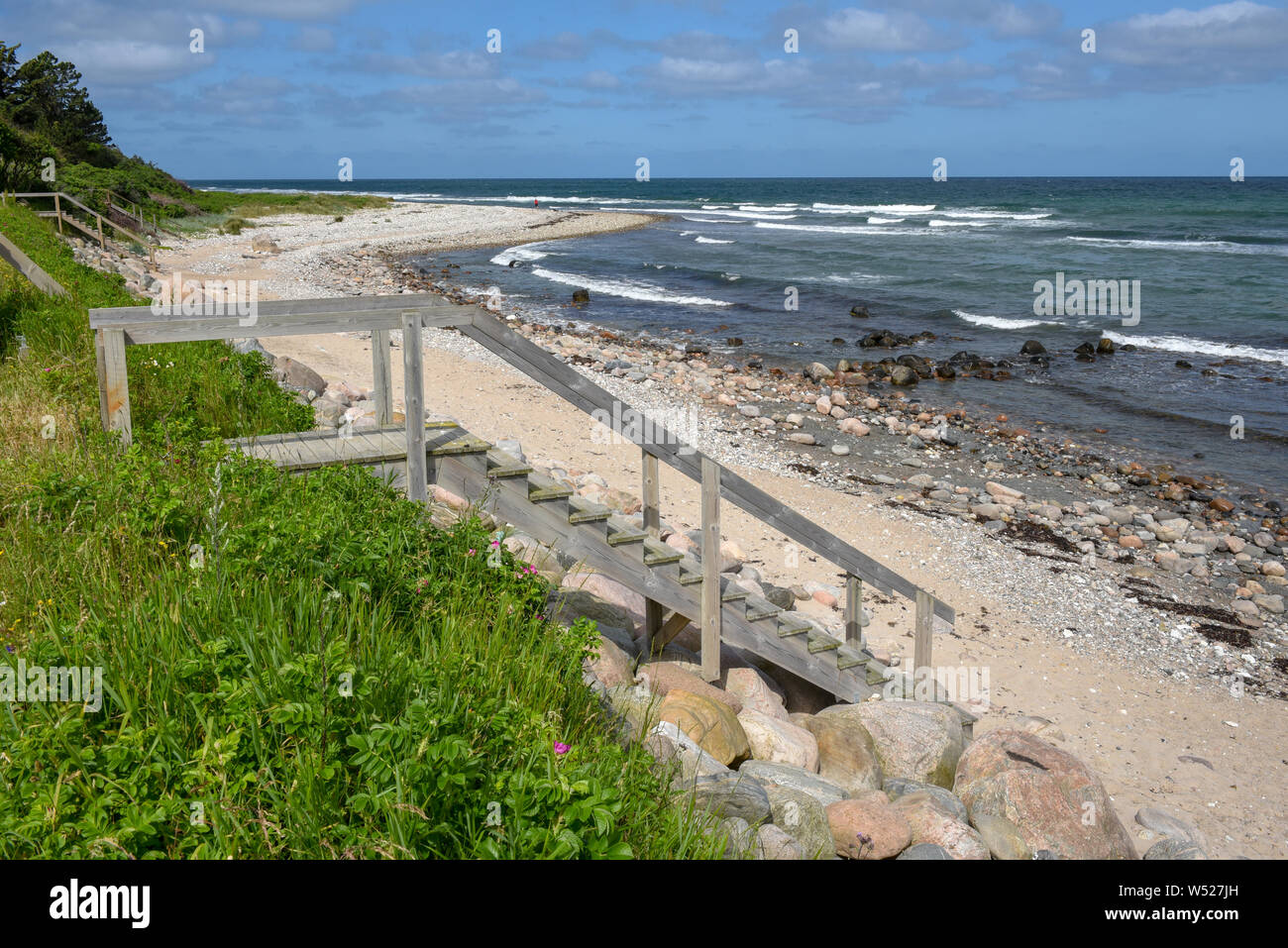 Die Küste bei Regeleje auf Dänemark Stockfoto