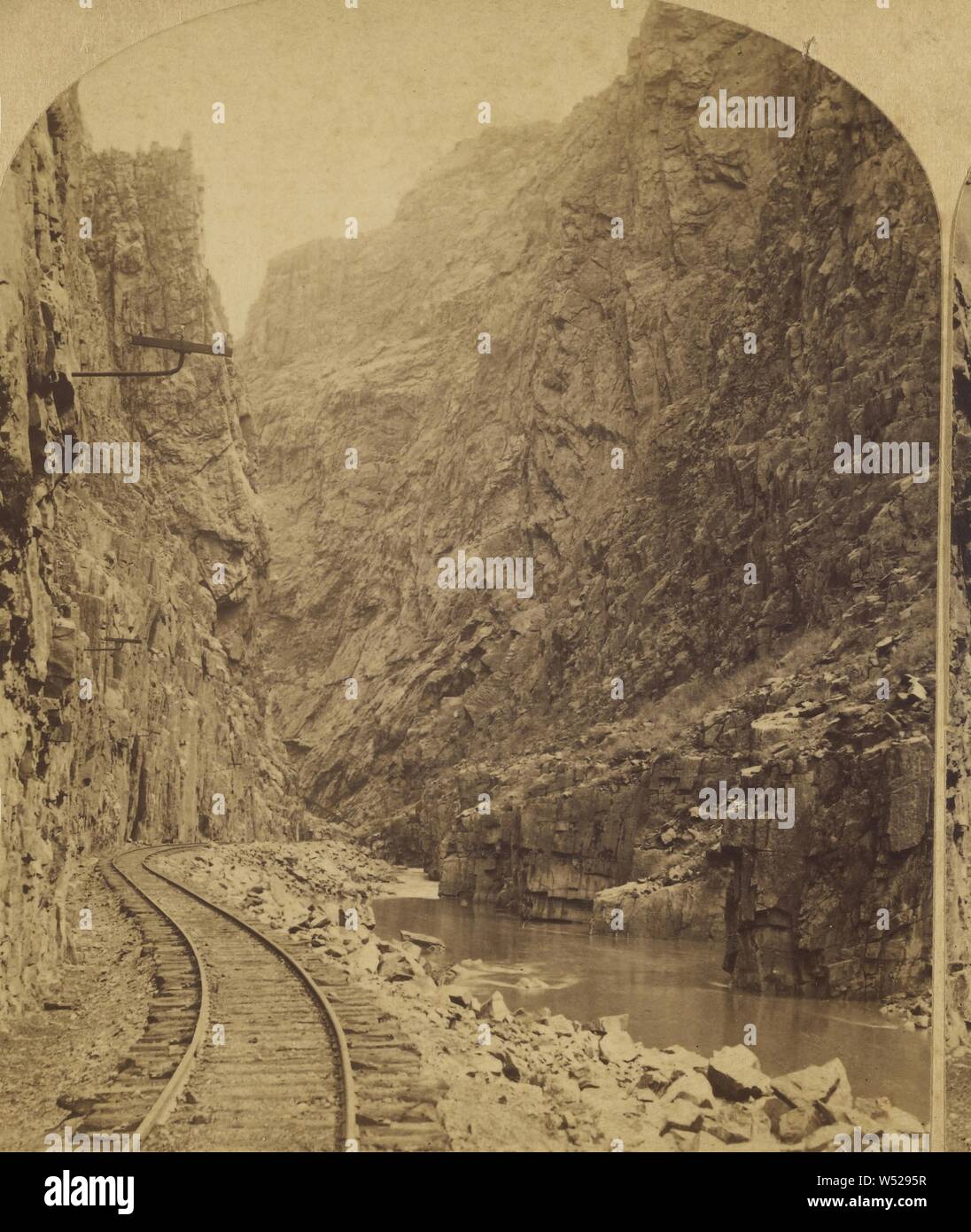 Die Royal Gorge., William Henry Jackson & Co., 1880-1890, Eiweiß silber Drucken Stockfoto