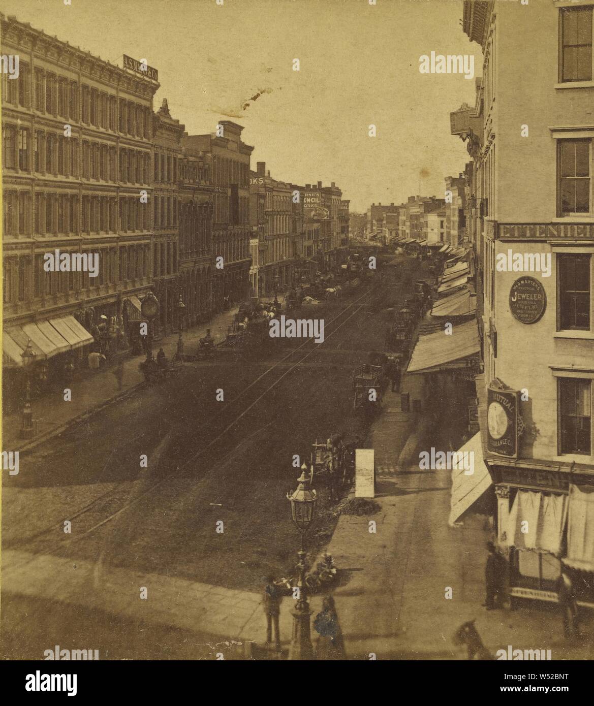 State Street., James Matthews (American, aktive 1870s), 1870s, Eiklar silber Drucken Stockfoto