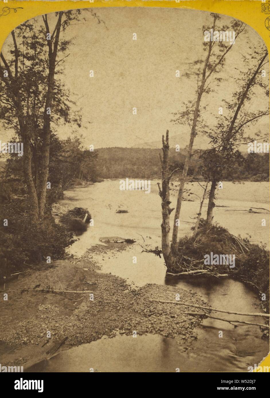 Mote Mt. und Saco River, North Conway, New Hampshire, H. Seile & Company, 1870, Eiweiß silber Drucken Stockfoto
