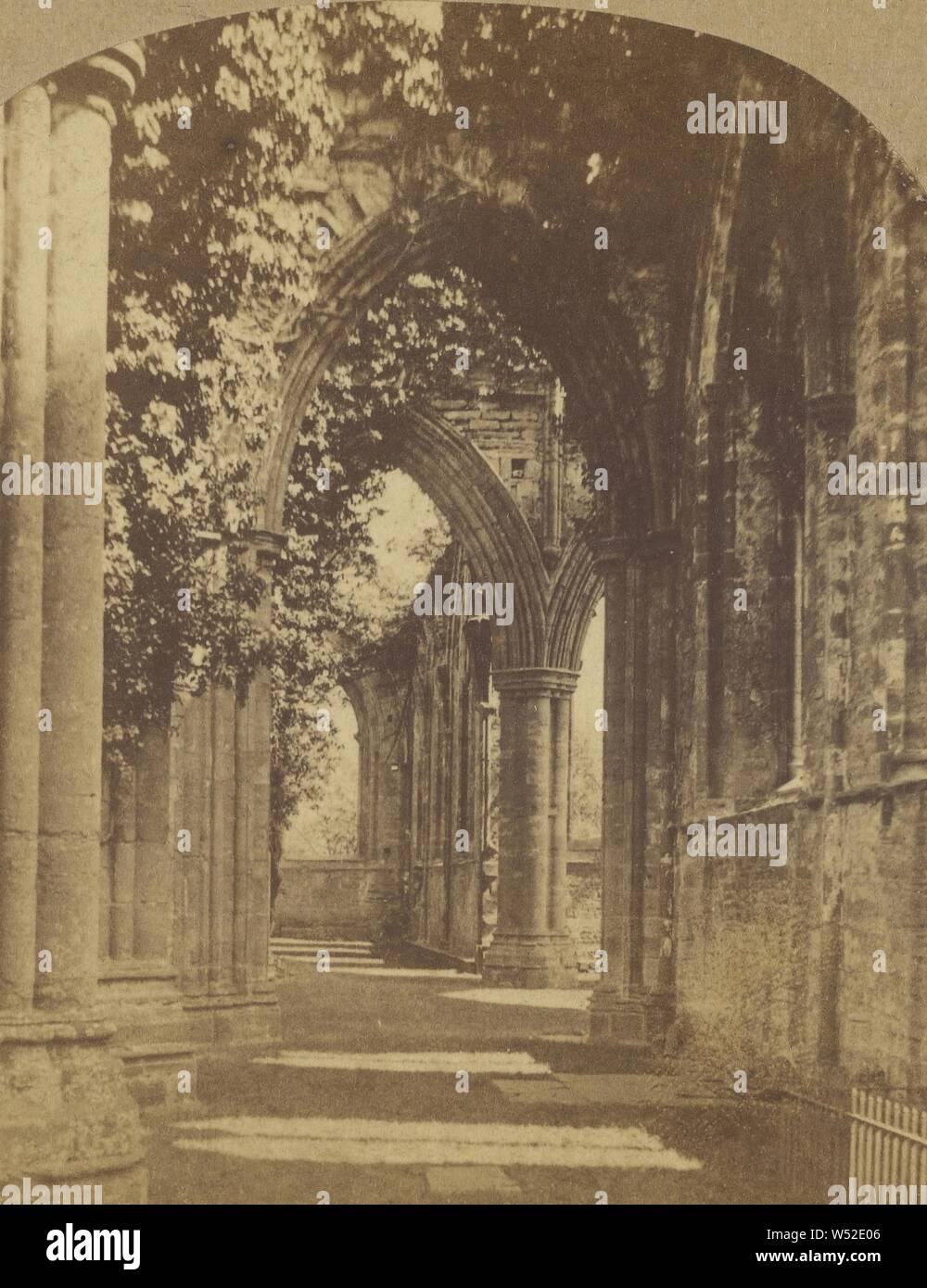 Tintern Abbey, der Süden Gängen, W.R. Sedgfield (Englisch, 1826-1902), 1860, Eiweiß silber Drucken Stockfoto