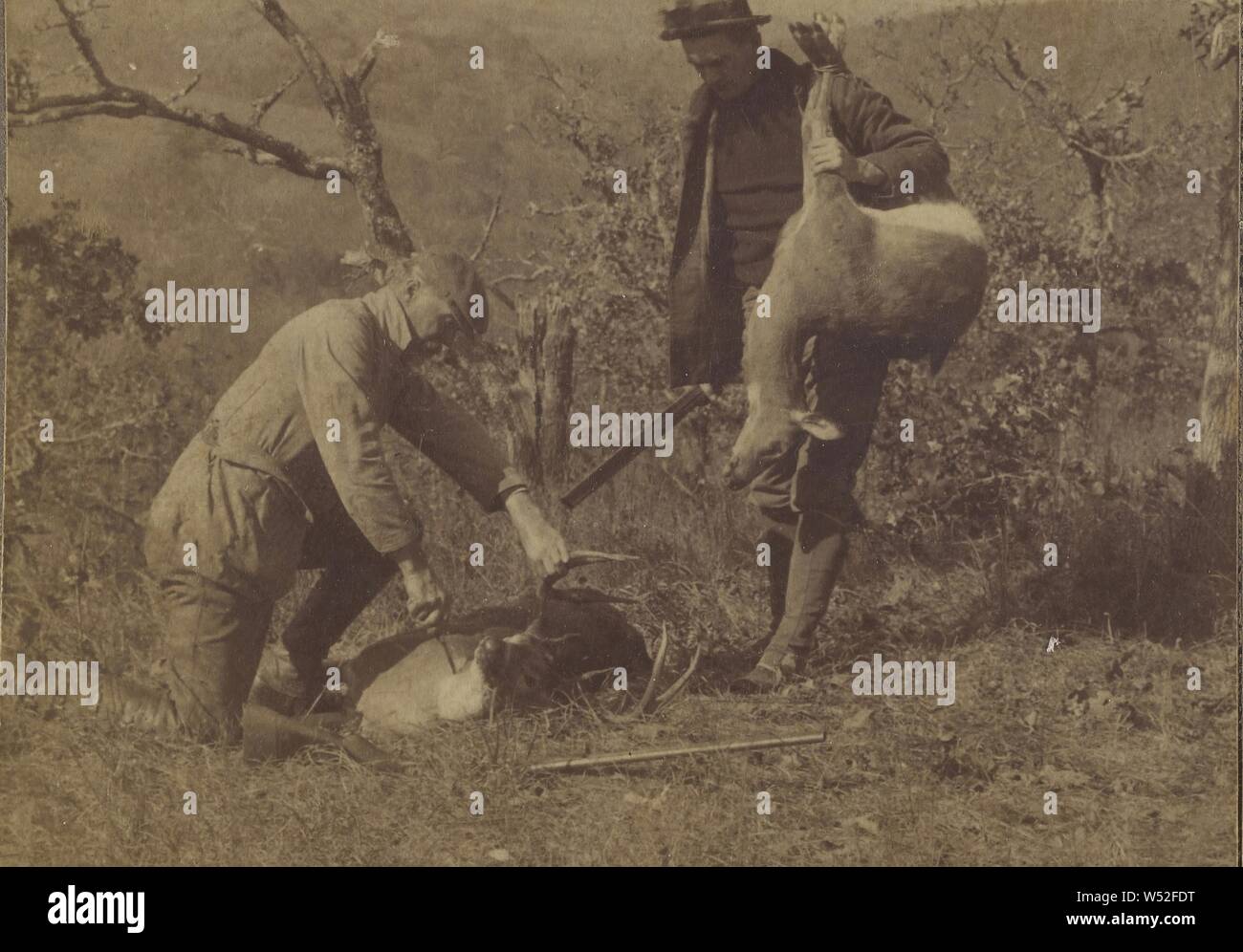 Einen glücklichen Tag auf der Oak Ridges, indische Territorium, USA, Underwood & Underwood (American, 1881-1940), 1901, Eiweiß silber Drucken Stockfoto