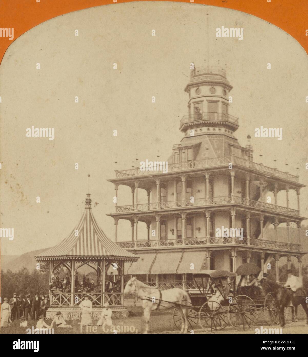 Das Casino, Eldridge Park, Elmira, N.Y., Elisa M. Van Aken (American, 1828-1904), 1870, Eiweiß silber Drucken Stockfoto