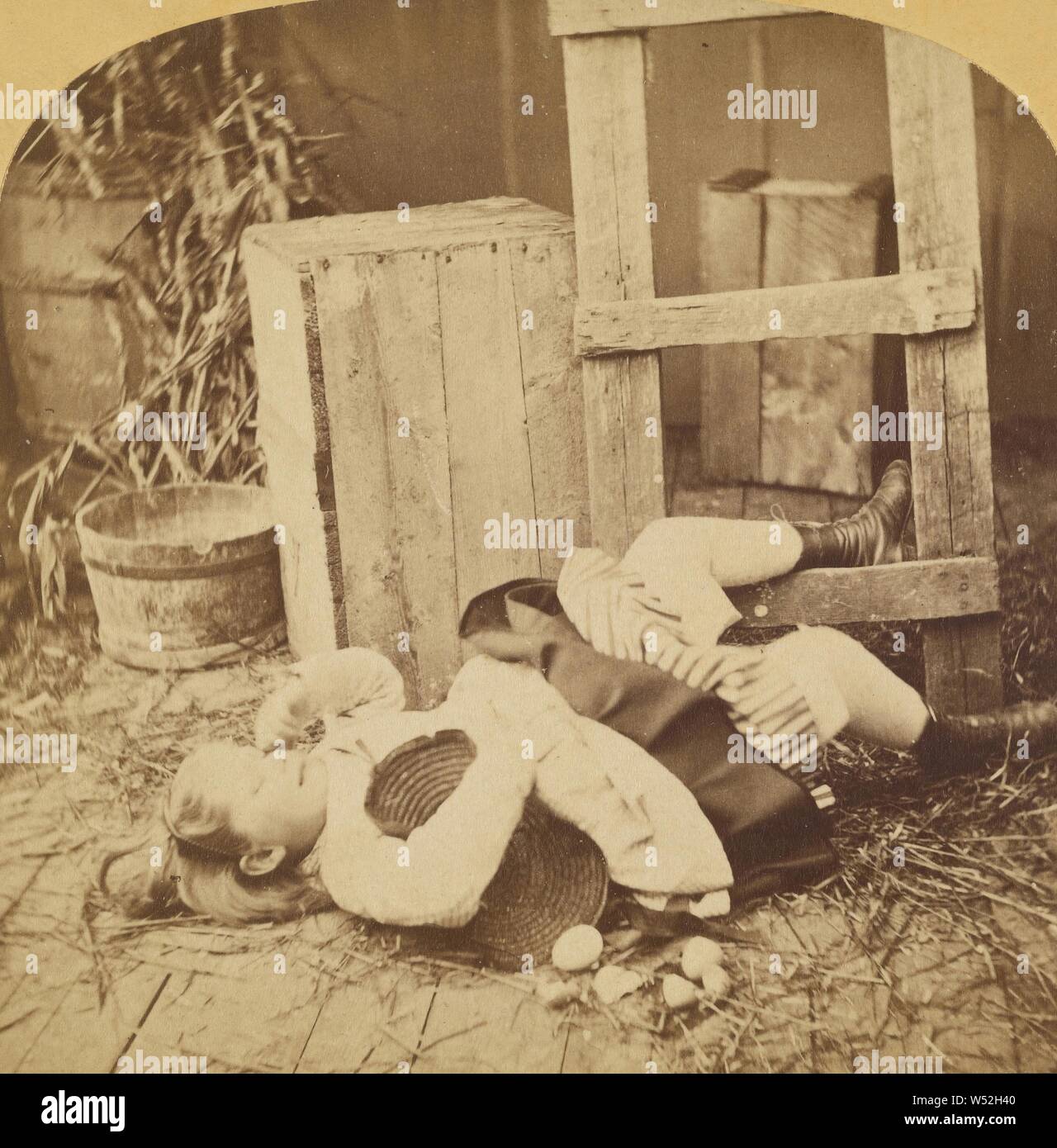 Ein Mis Schritt., Franklin G. Weller (American, 1833-1877), 1871, Eiweiß silber Drucken Stockfoto