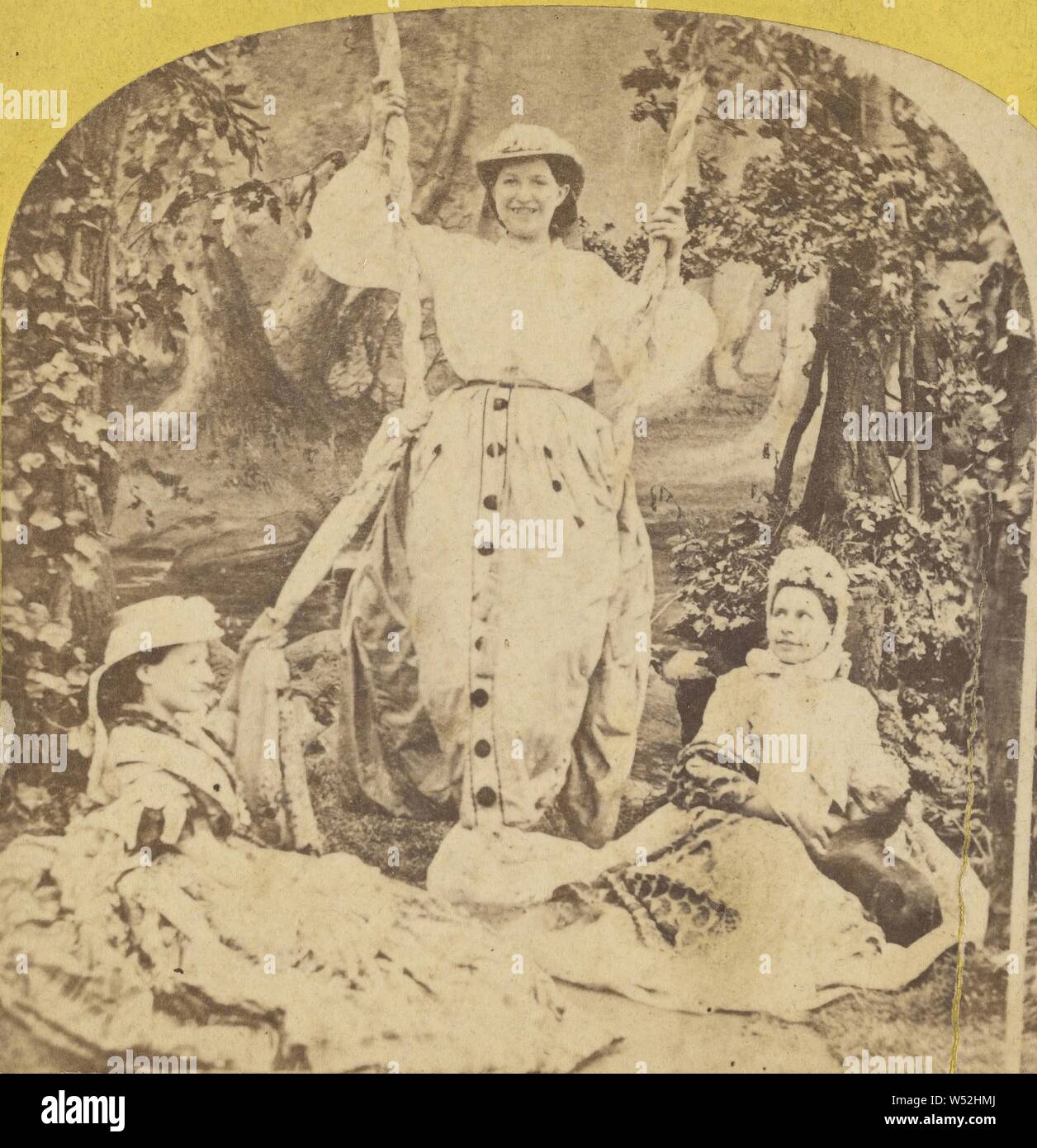 Das Schwingen., Unbekannt, ungefähr 1860, Eiweiß silber Drucken Stockfoto